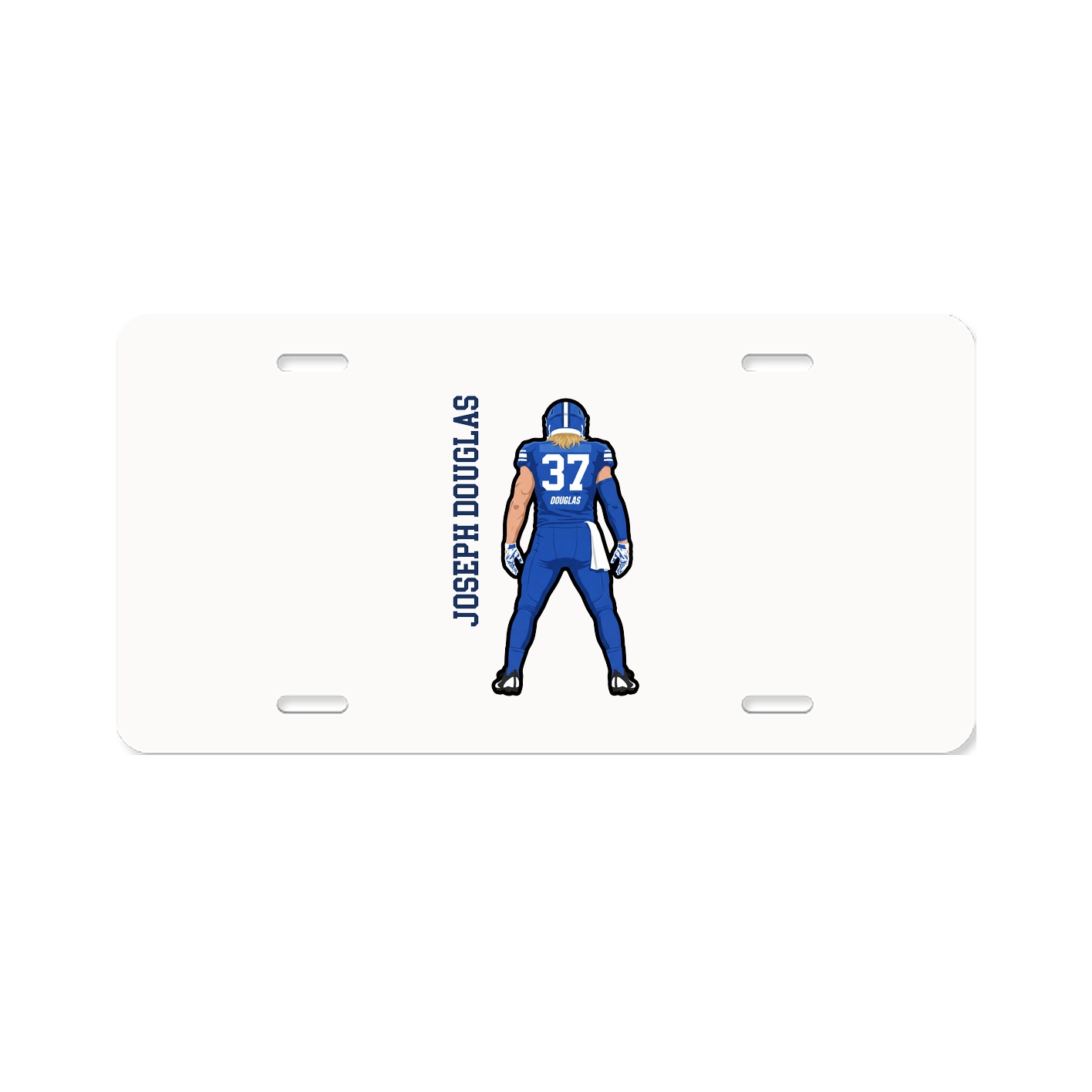 License Plate — Name Vertical in Classic