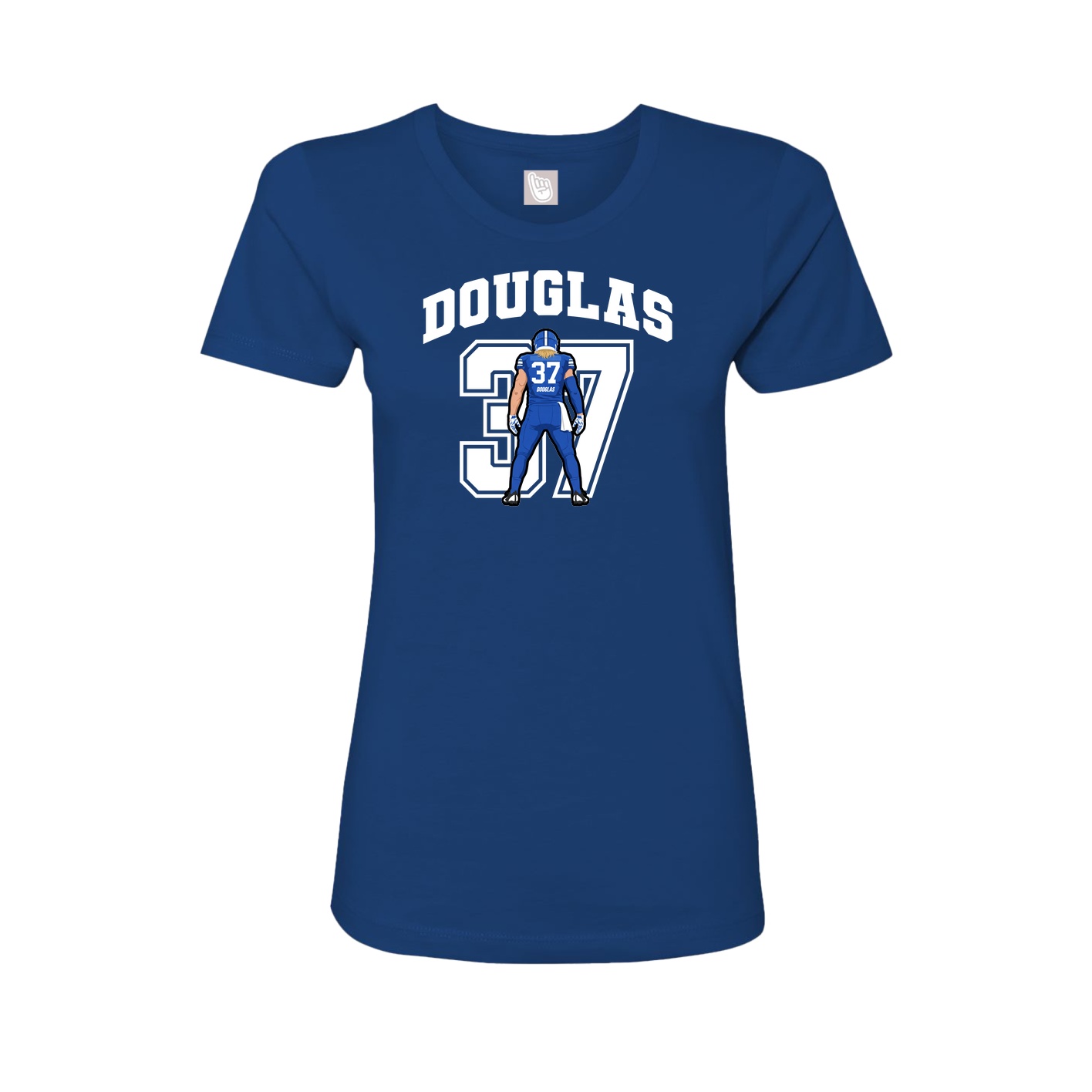 Fitted Women's Tee — Number in Royal