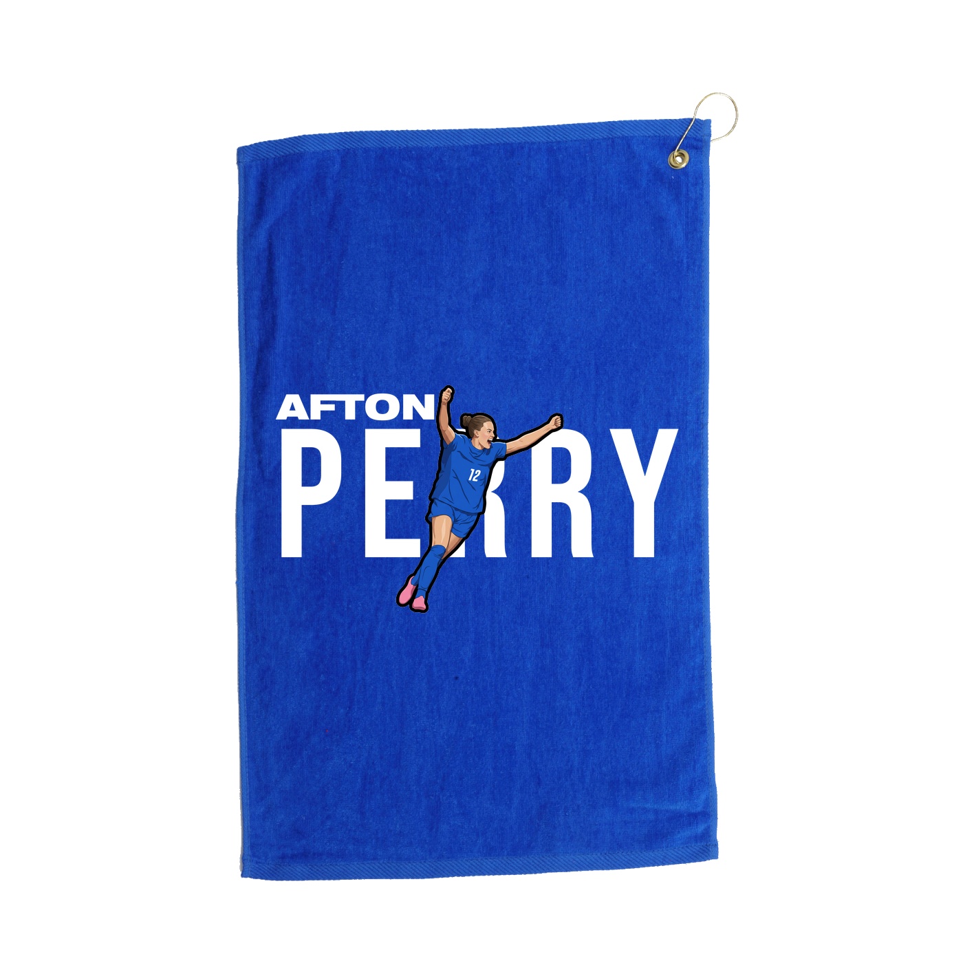 Golf Towel — Player Name in Royal