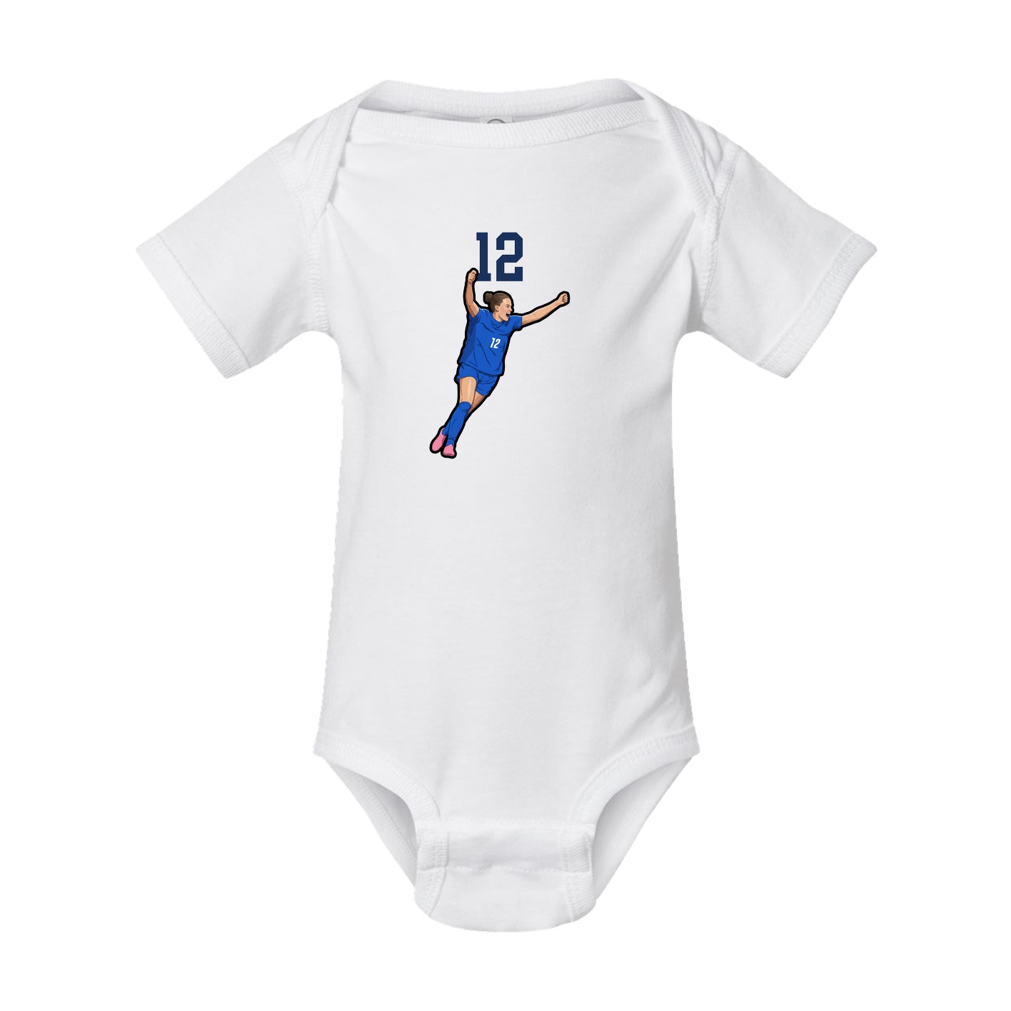 Baby Onesie — Number Top in White