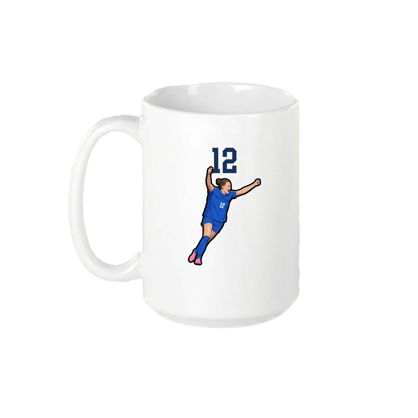 15oz Coffee Mug — Number Top in White
