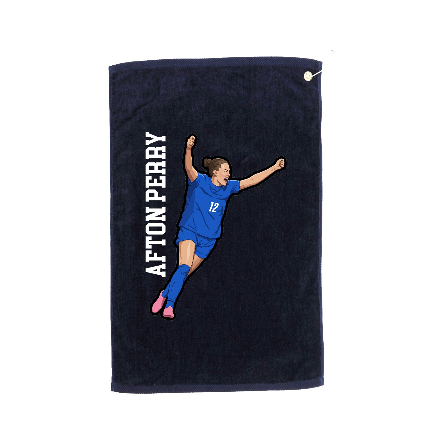 Golf Towel — Name Vertical in Navy