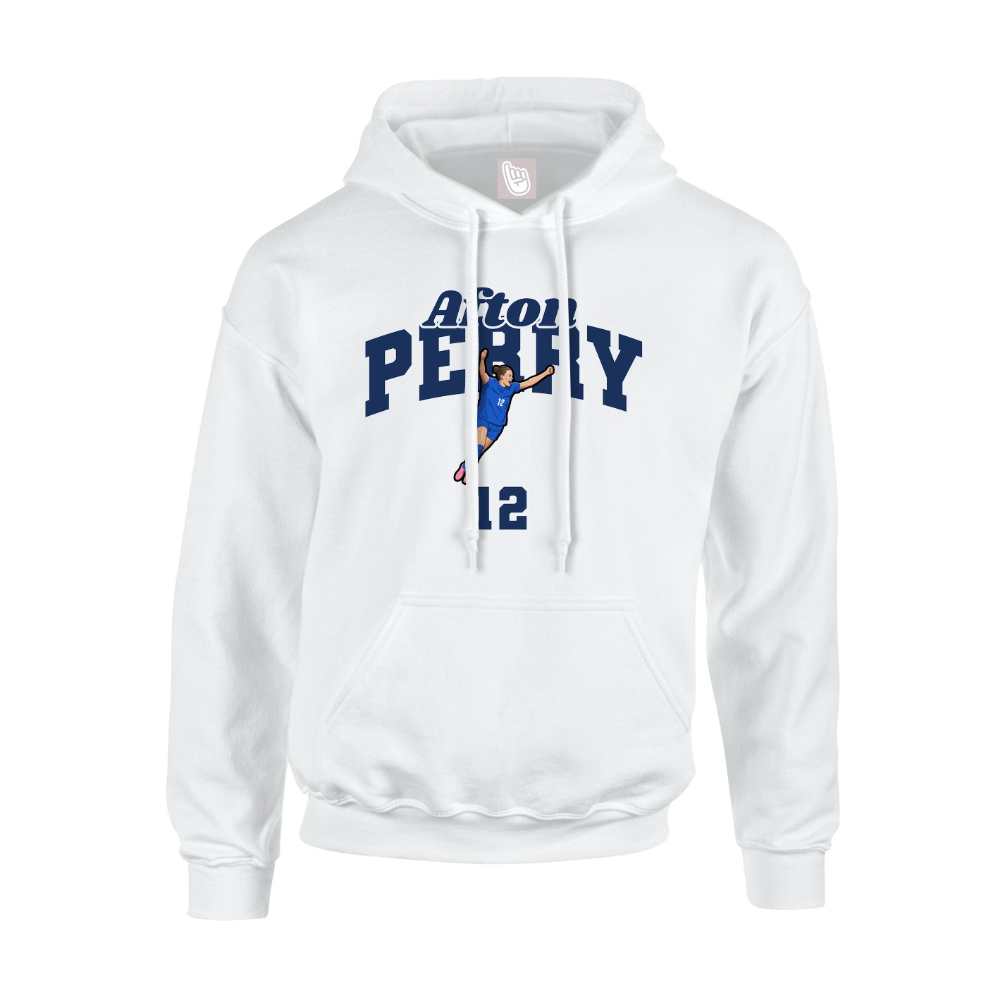 Youth Hoodie — Signature Arch in White