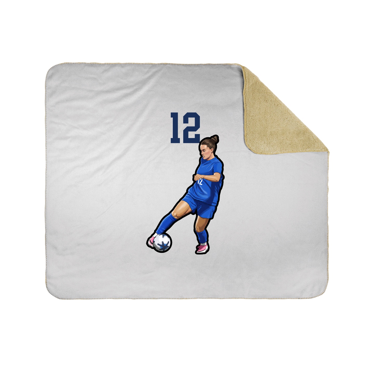 Throw Blanket — Number Top in White