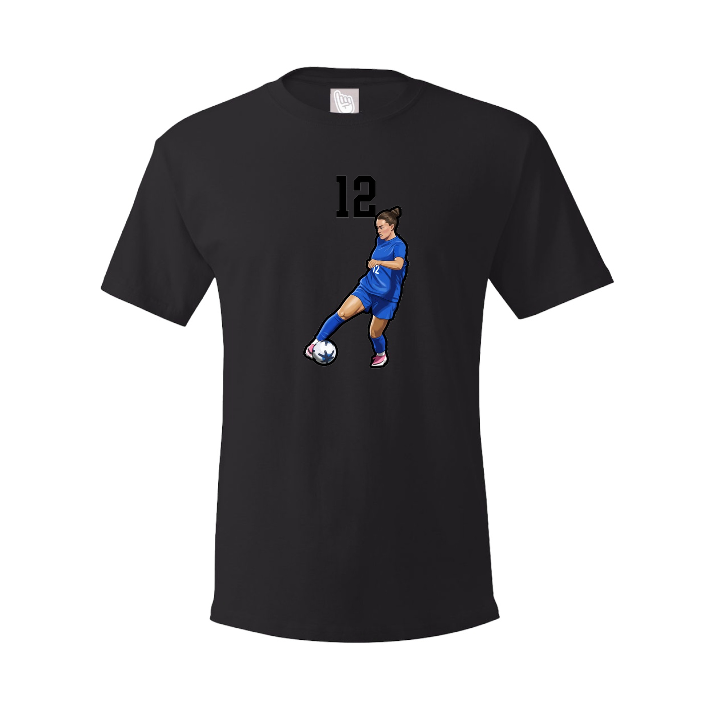 Youth Tee — Number Top in Black