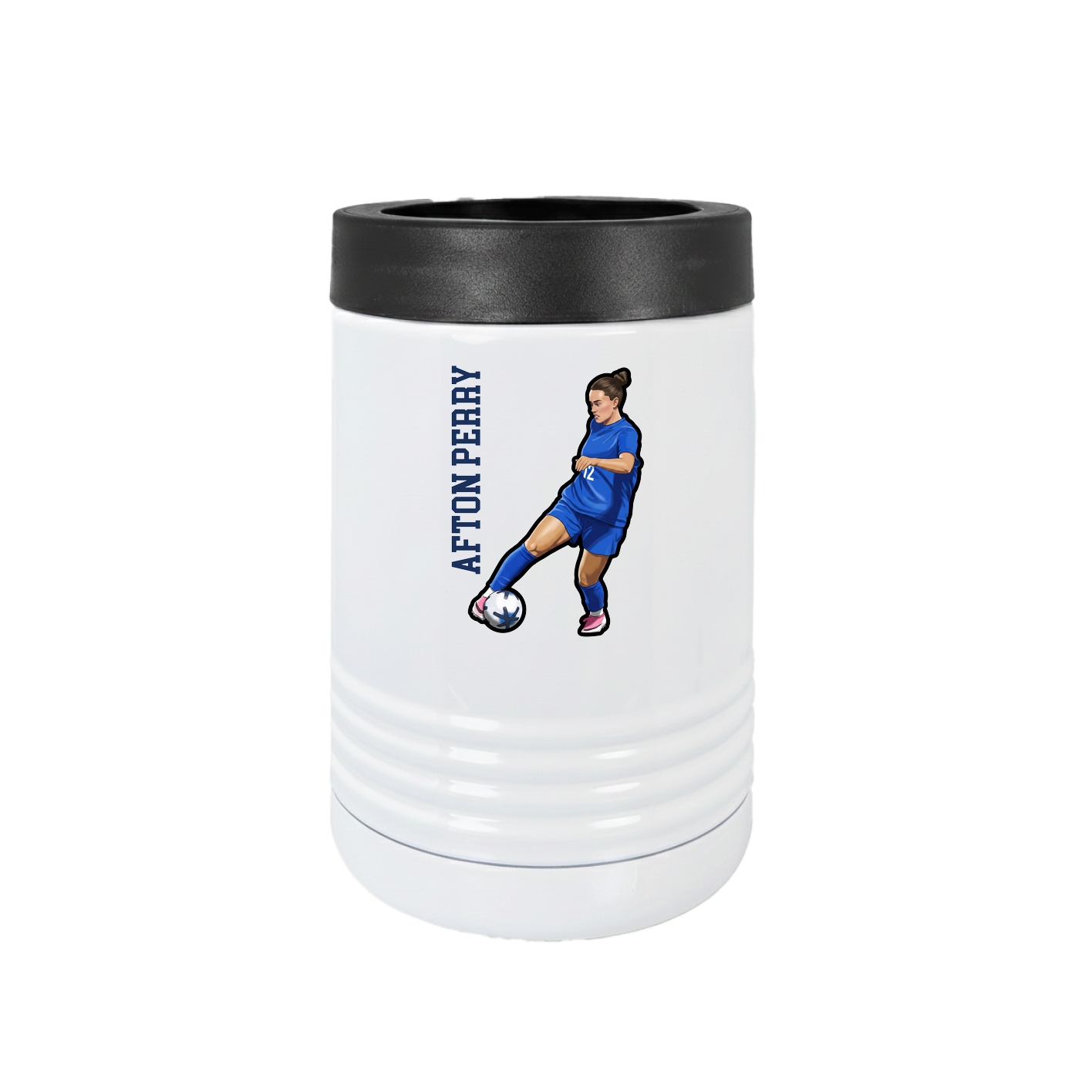 Beverage Holder — Name Vertical in White