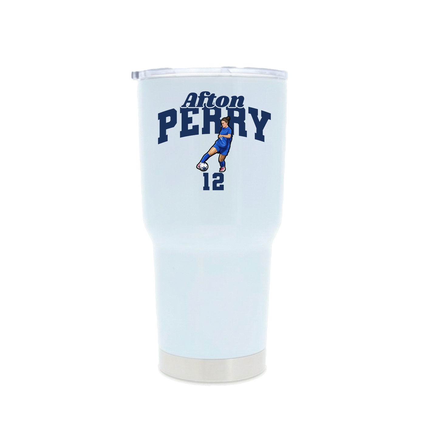 30oz Stainless Steel Tumbler — Signature Arch in White
