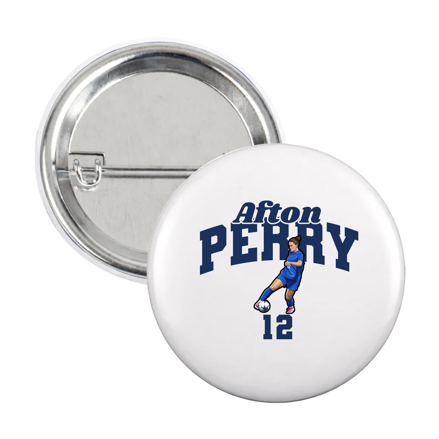 Game Day Button — Signature Arch in White