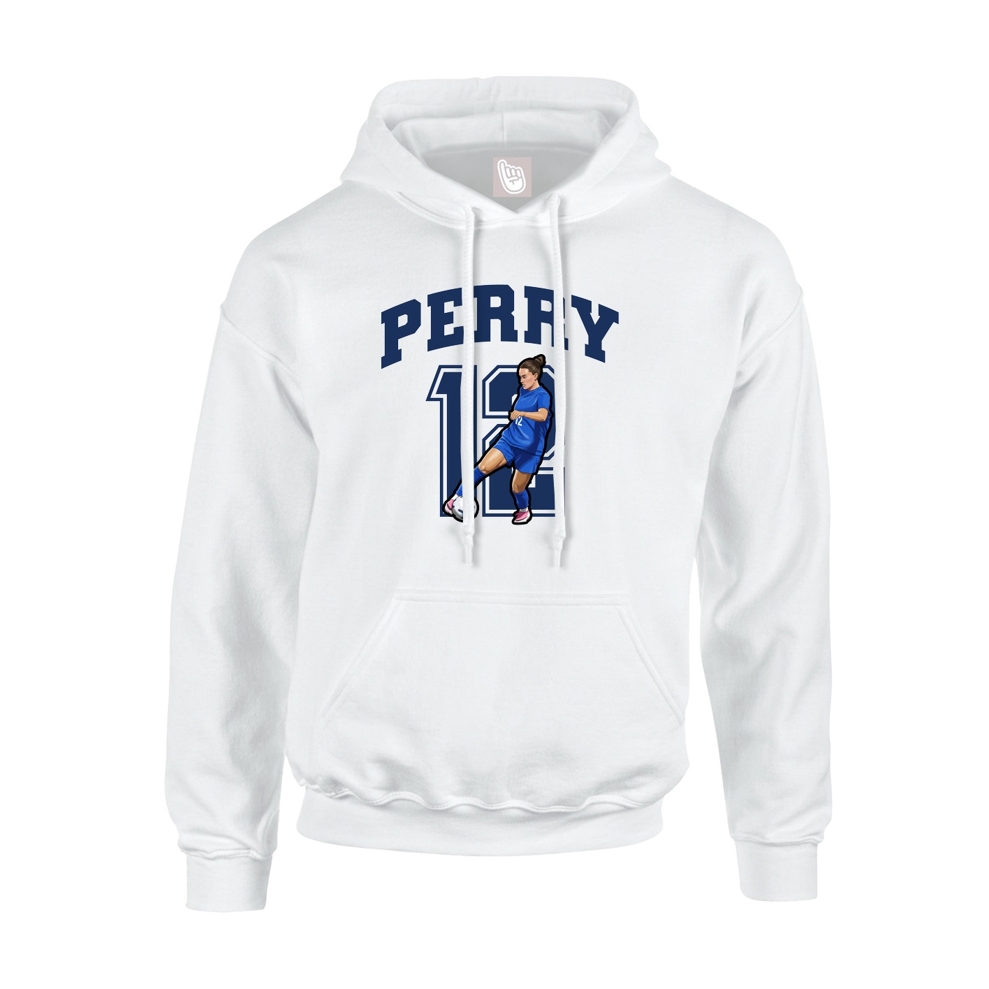 Youth Hoodie — Number in White