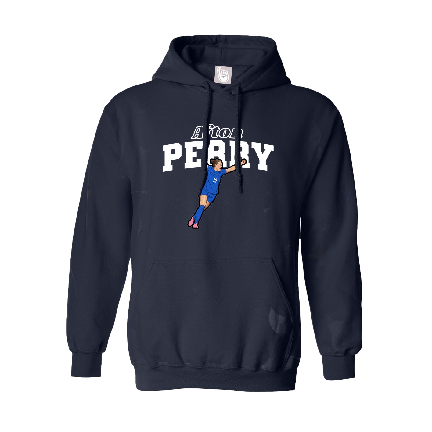 Youth Hoodie — Name Arch in Navy