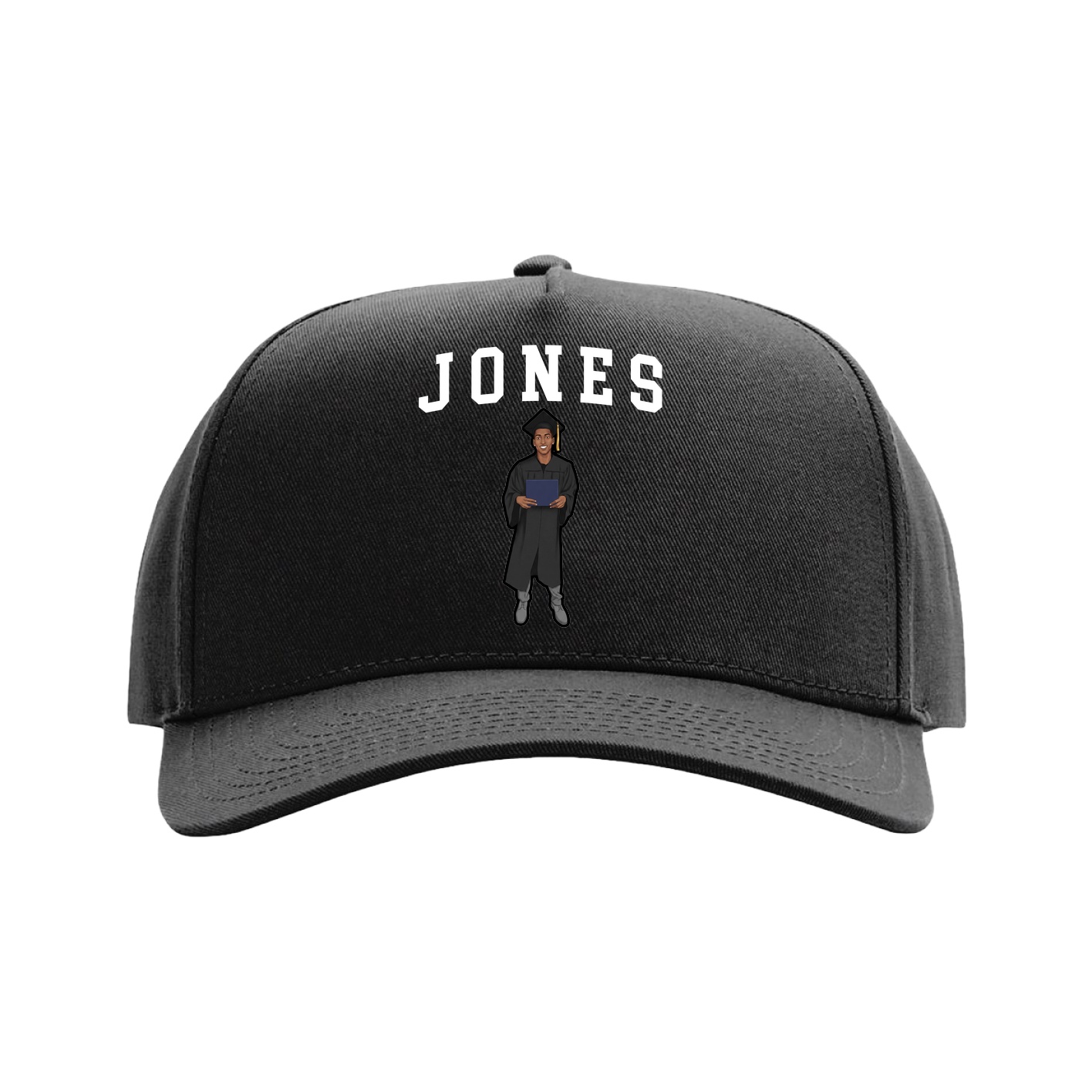 Full Fabric Five-Panel Champ Cap — Shirsey in Black
