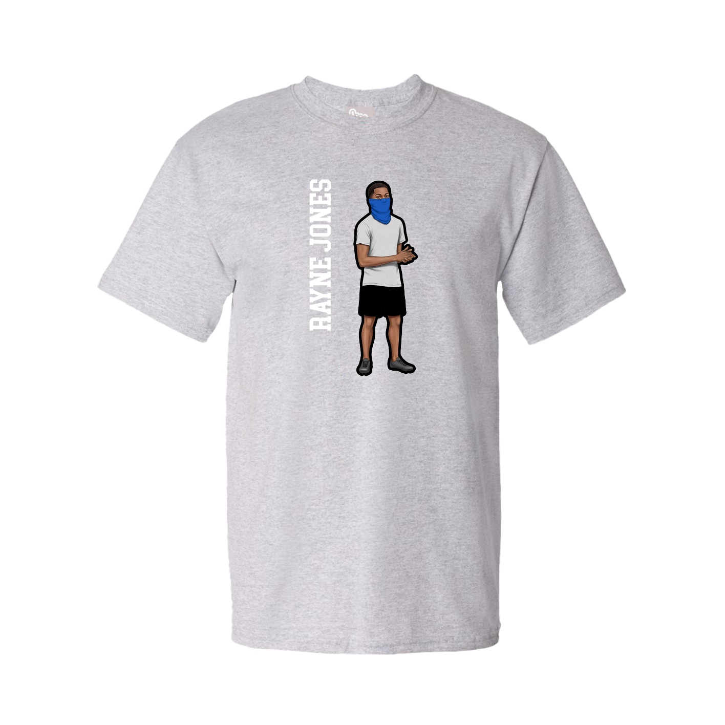 Youth Tee — Name Vertical in Grey