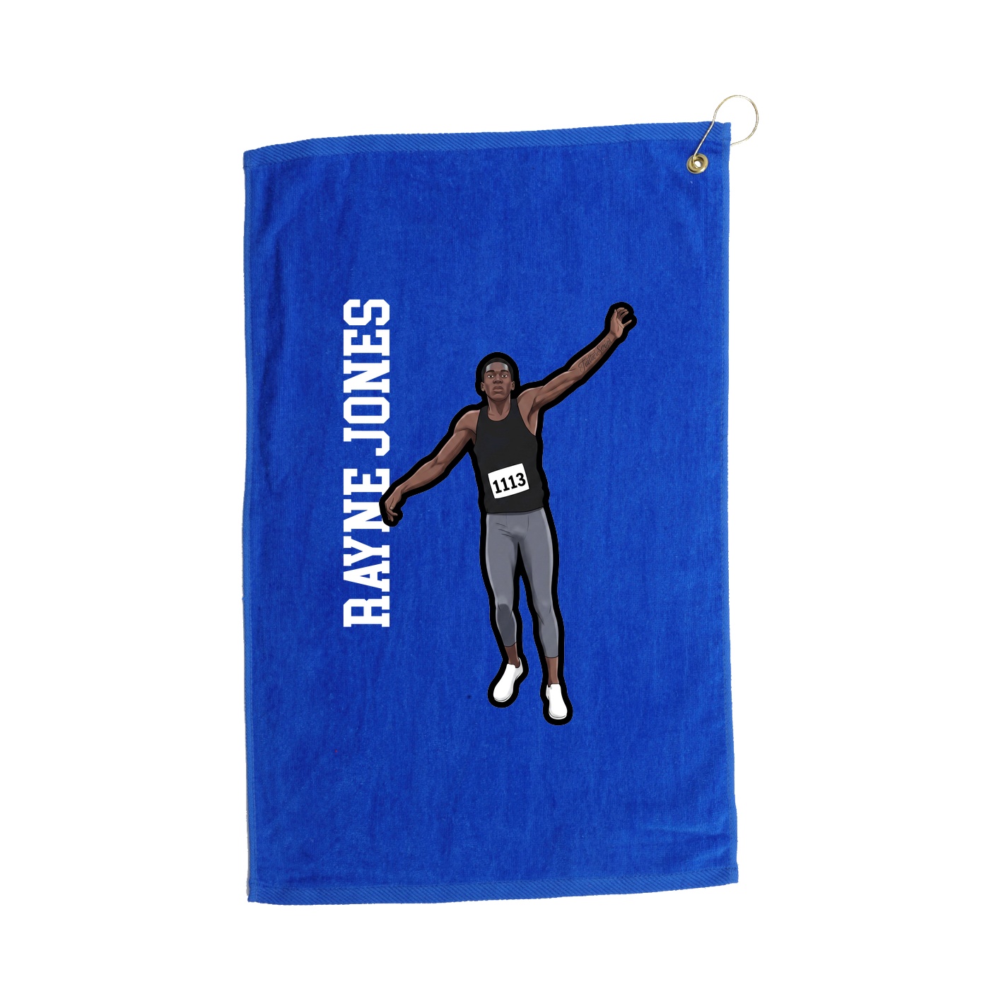 Golf Towel — Name Vertical in Royal