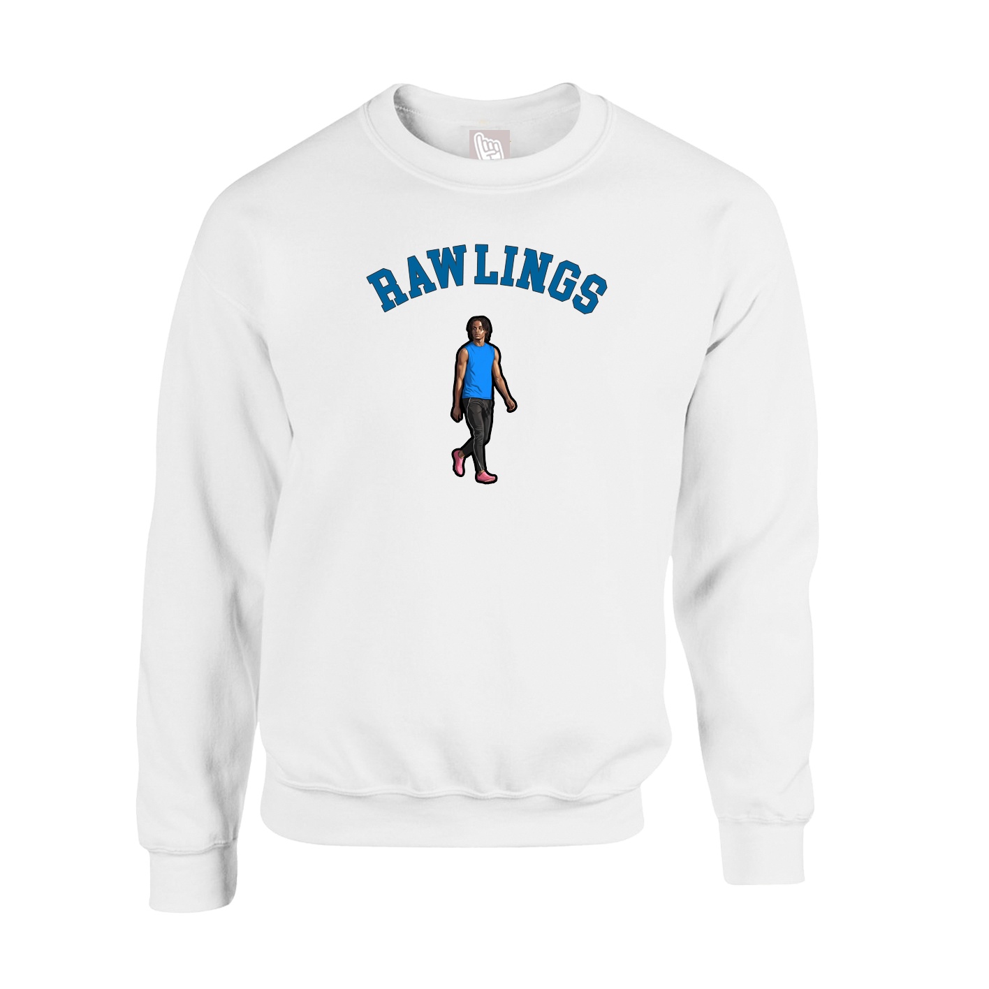 Fleece Crew — Shirsey Arch in White