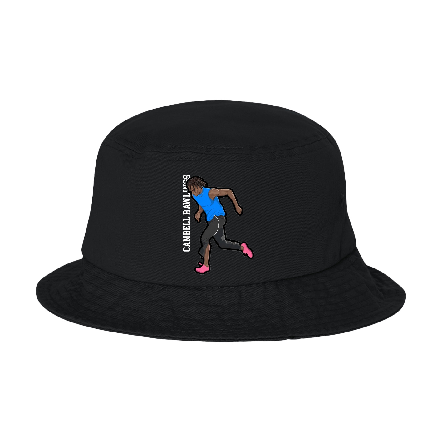 Bucket Cap — Name Vertical in Black