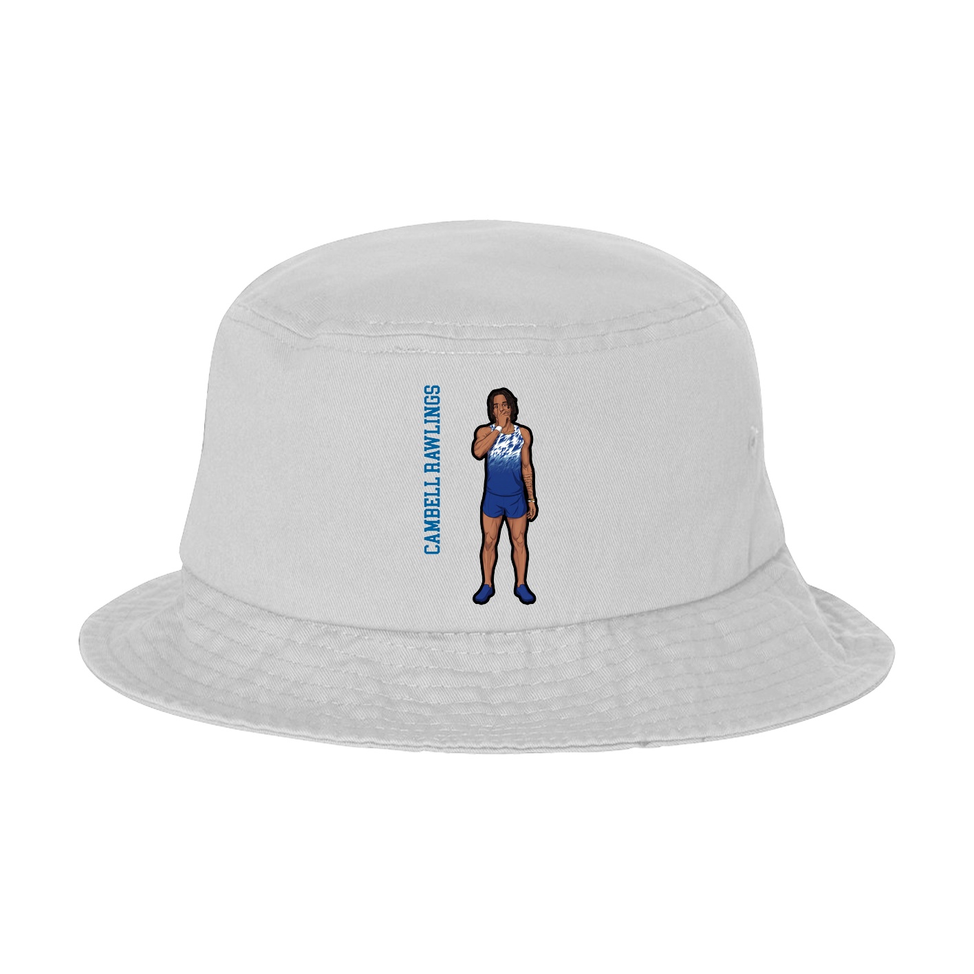 Bucket Cap — Name Vertical in White