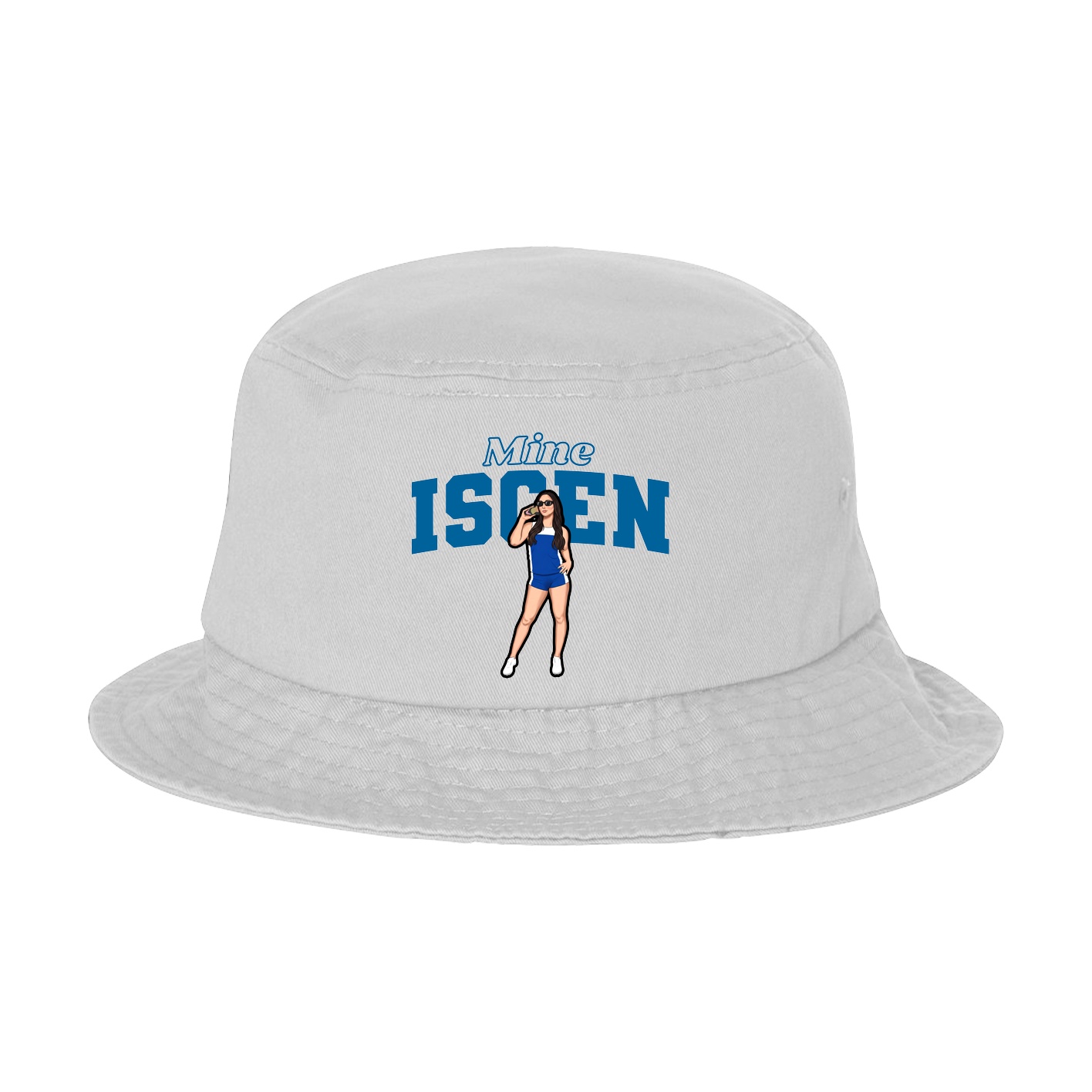 Bucket Cap — Name Arch in White