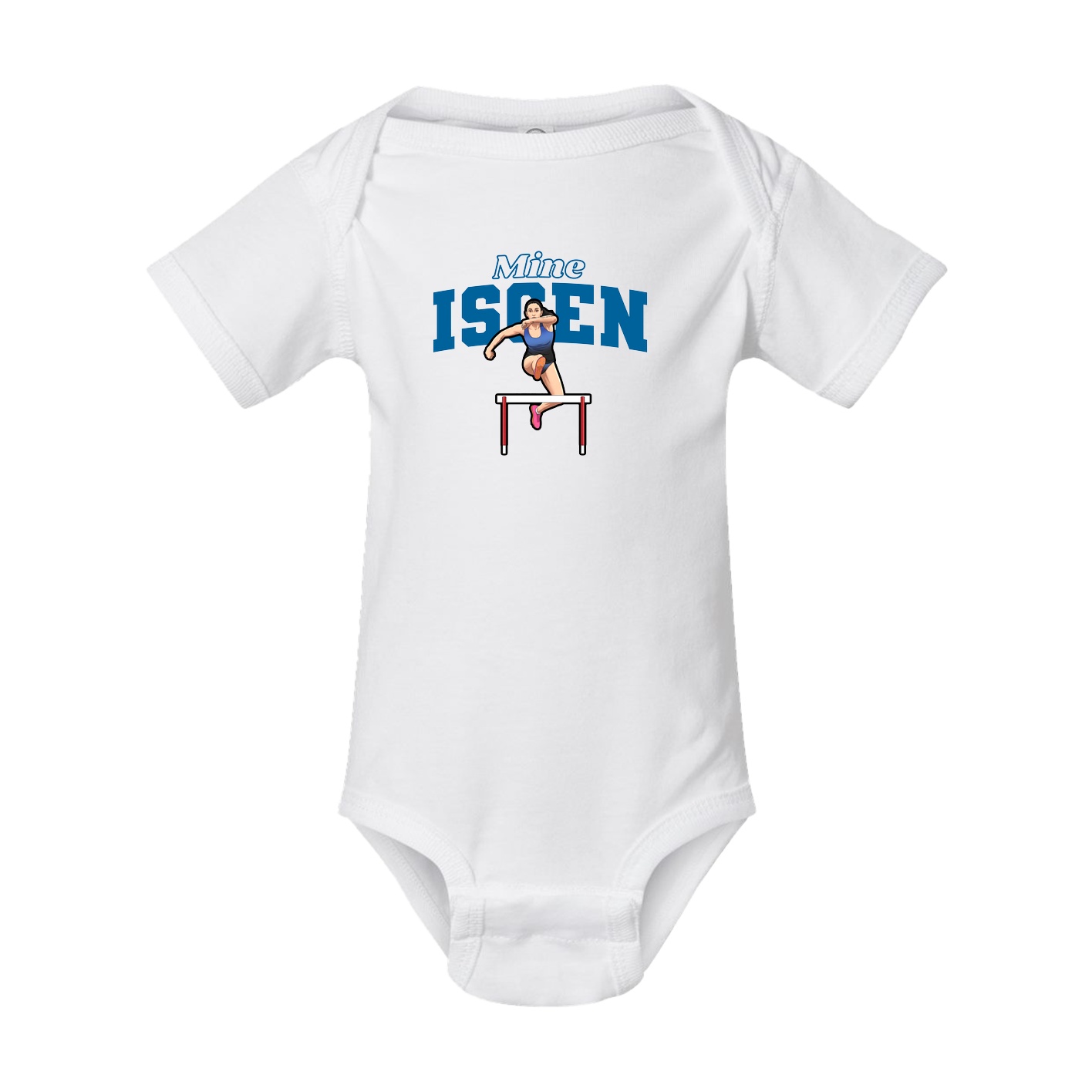 Baby Onesie — Name Arch in White
