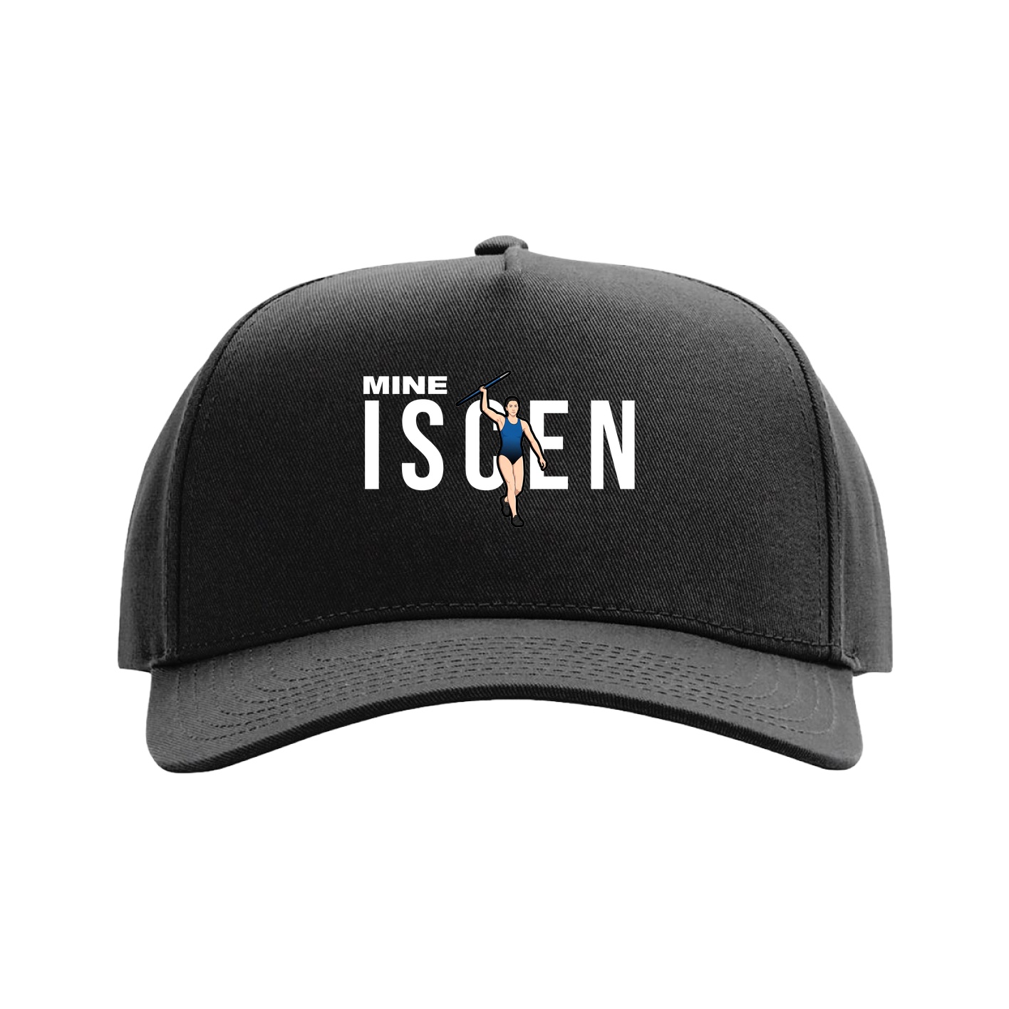Full Fabric Five-Panel Champ Cap — Player Name in Black