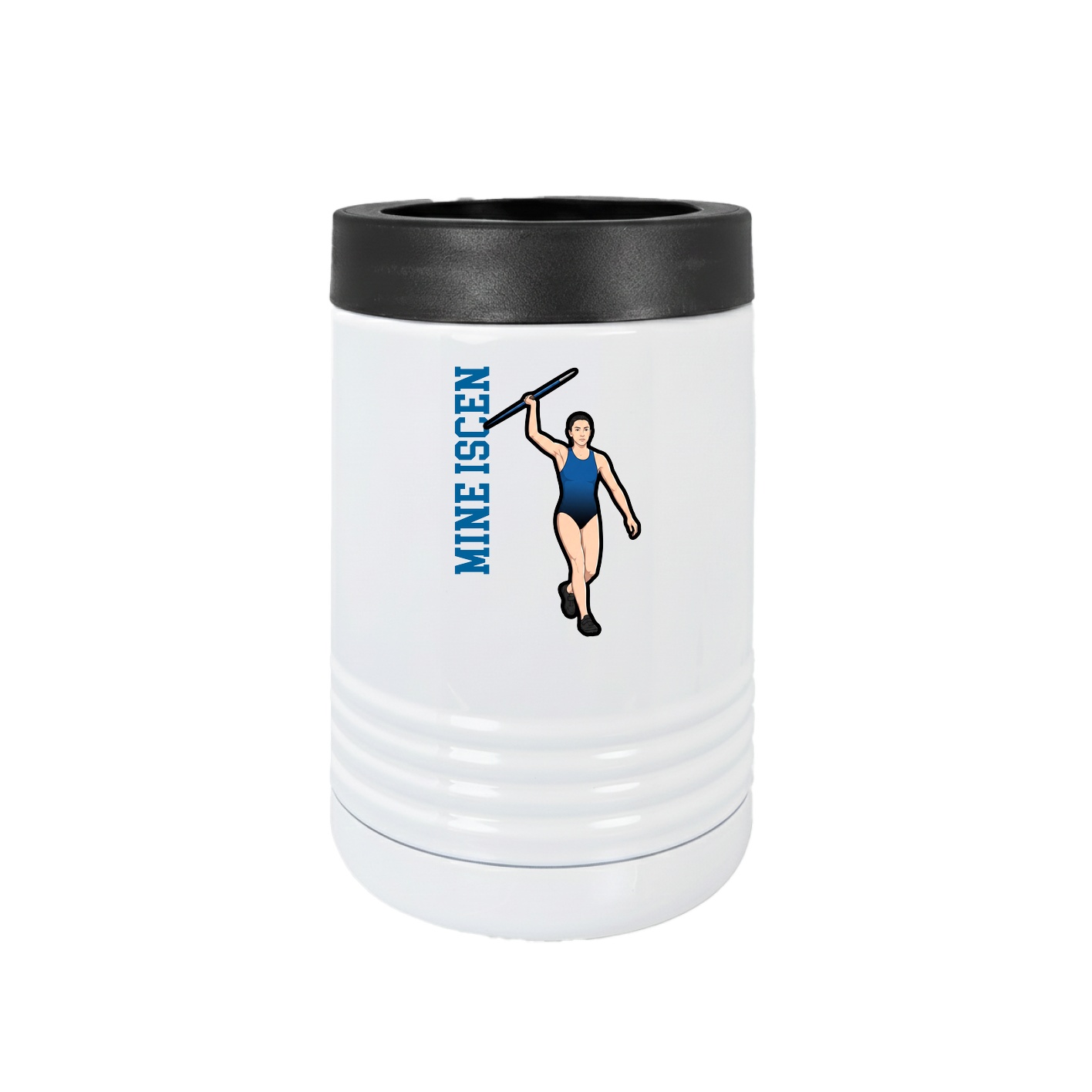 Beverage Holder — Name Vertical in White