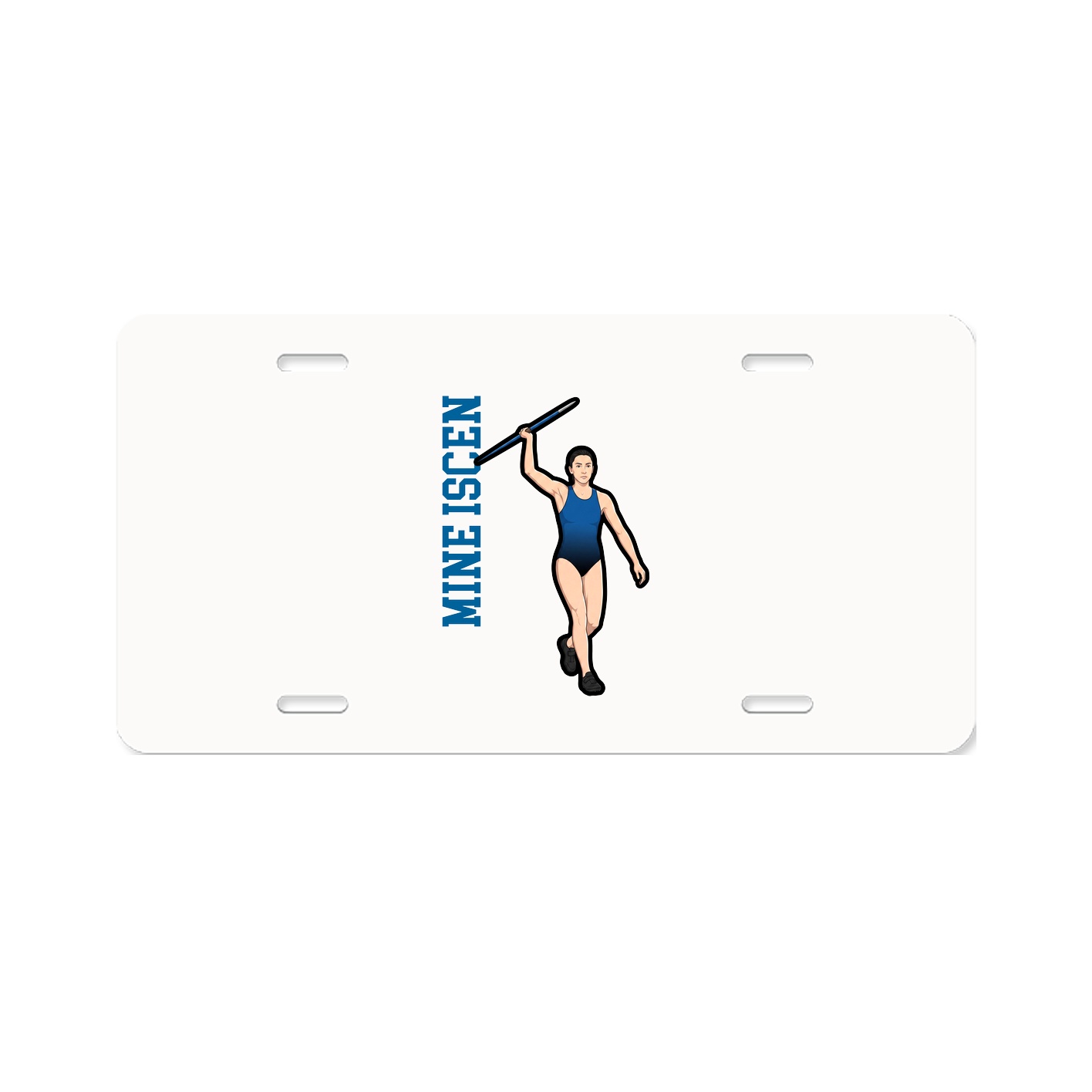 License Plate — Name Vertical in Classic