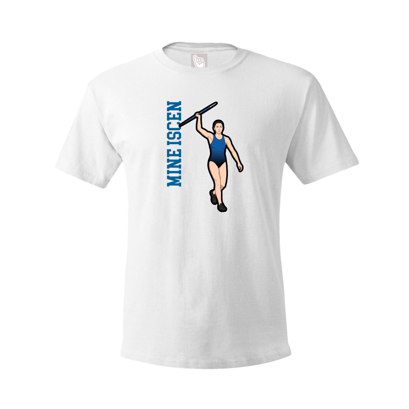 Youth Tee — Name Vertical in White