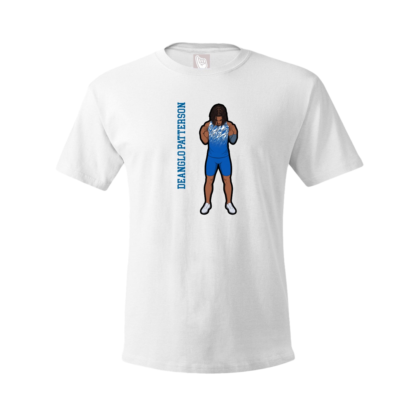 Youth Tee — Name Vertical in White