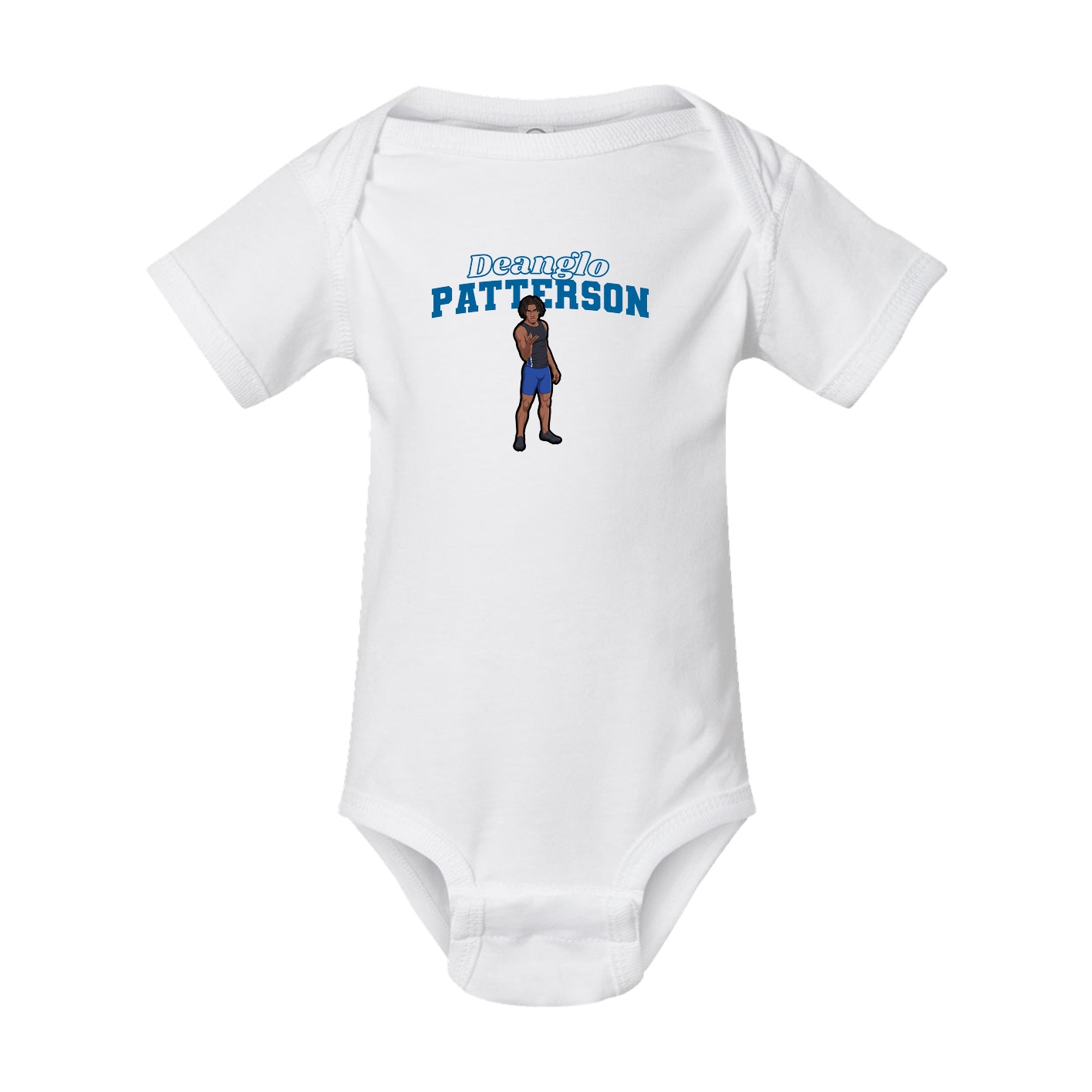 Baby Onesie — Name Arch in White