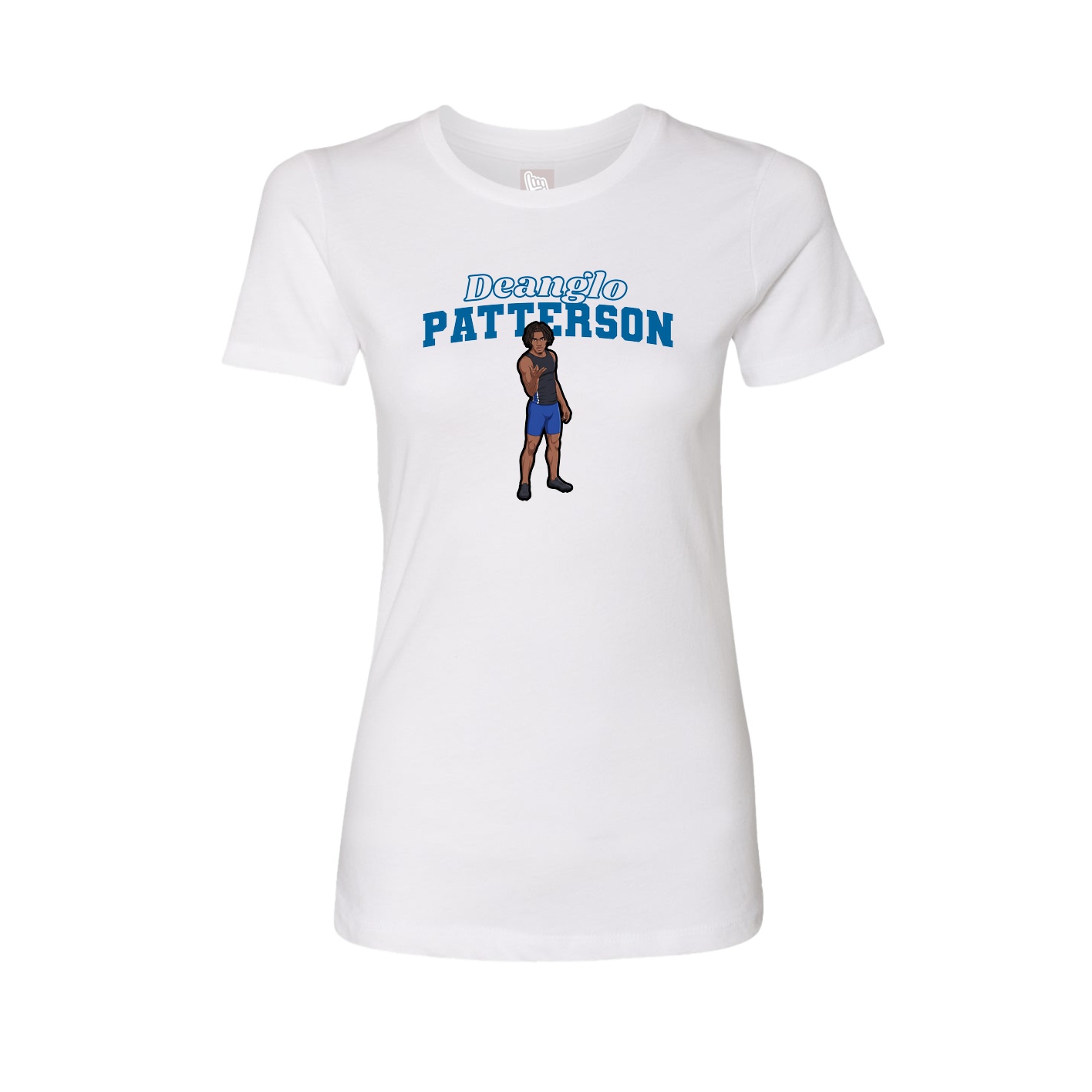 Fitted Women's Tee — Name Arch in White