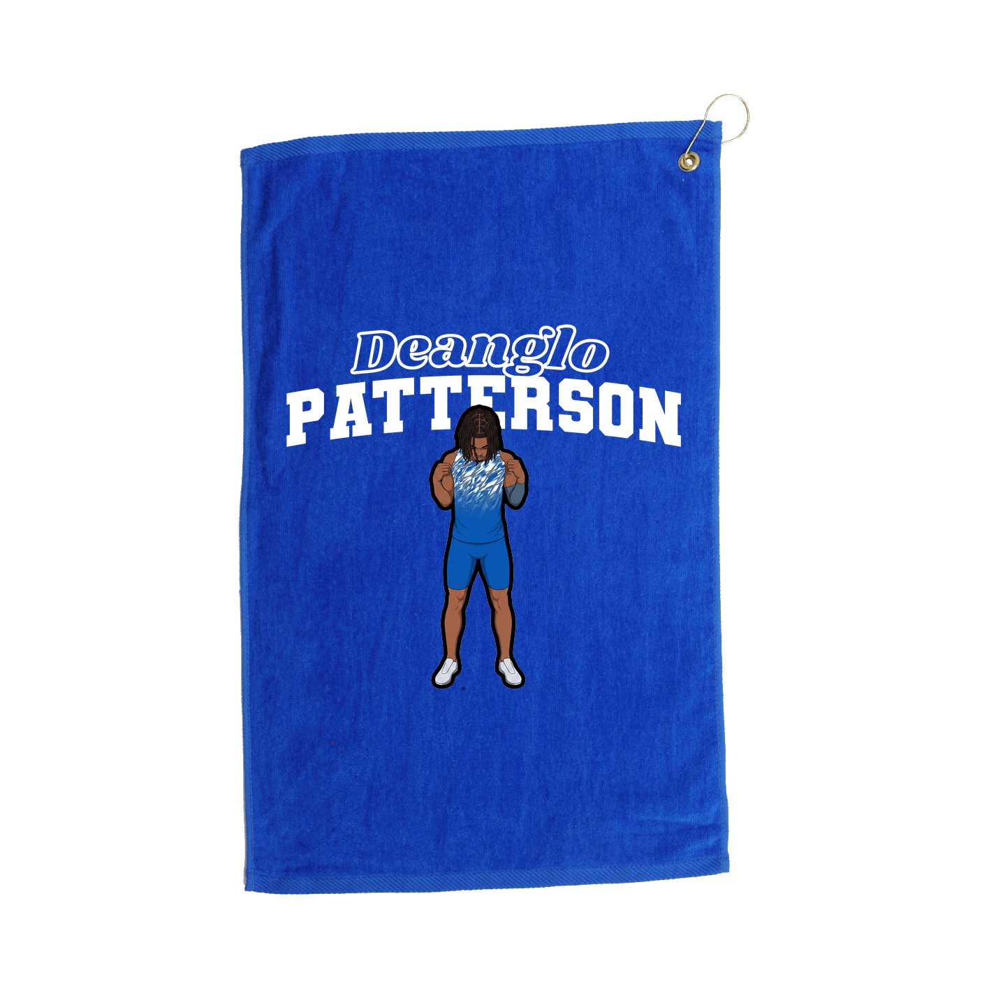 Golf Towel — Name Arch in Royal