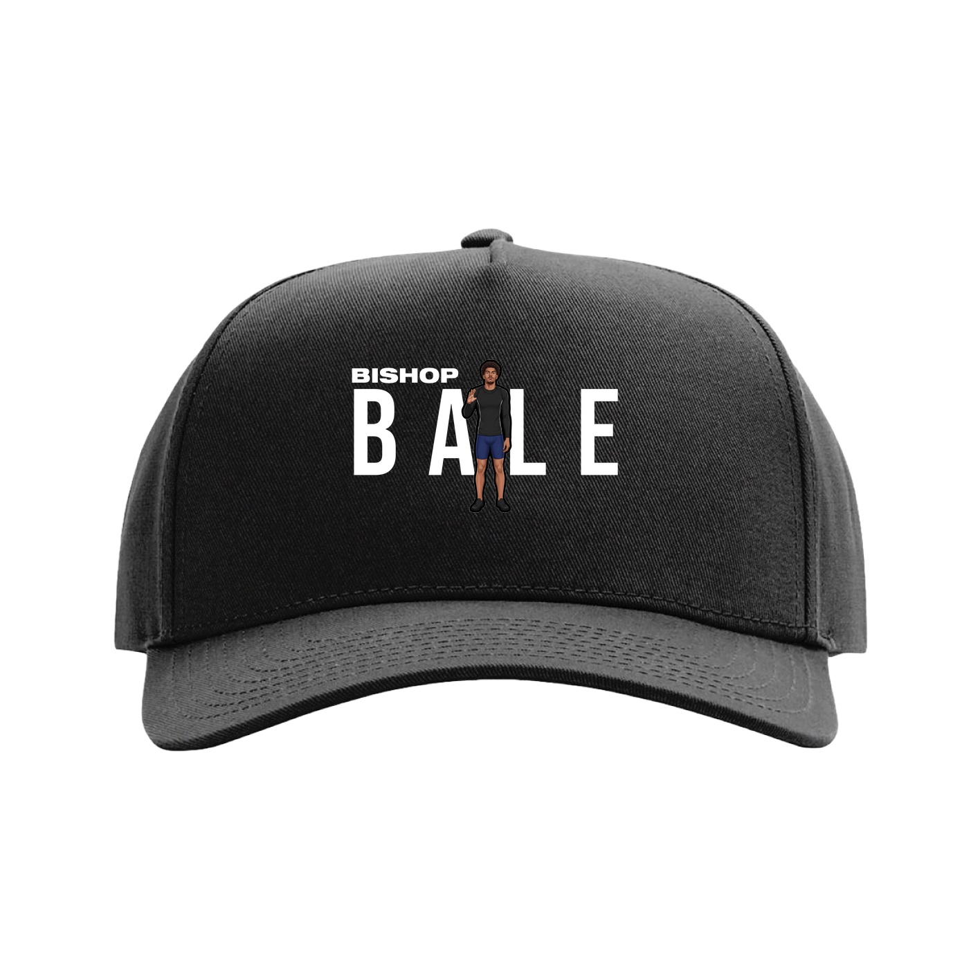 Full Fabric Five-Panel Champ Cap — Player Name in Black