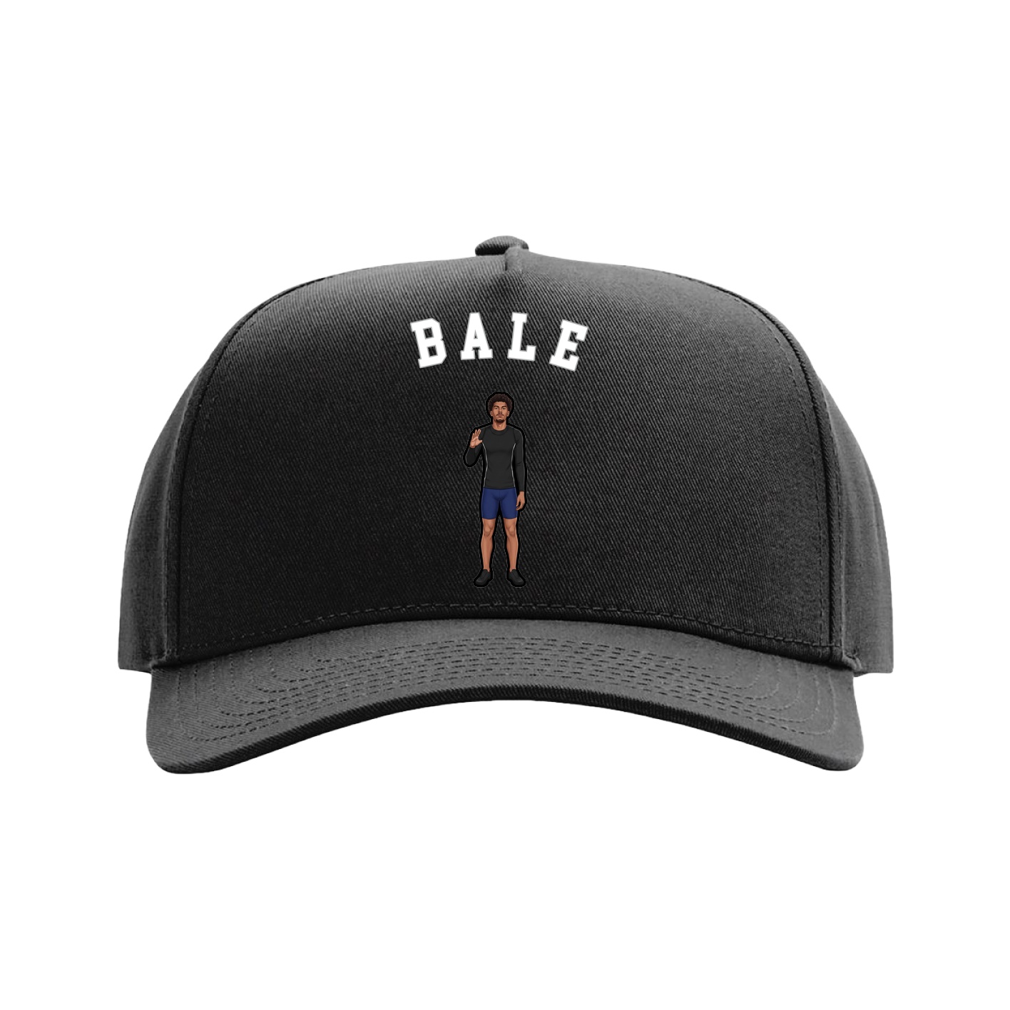 Full Fabric Five-Panel Champ Cap — Shirsey Arch in Black