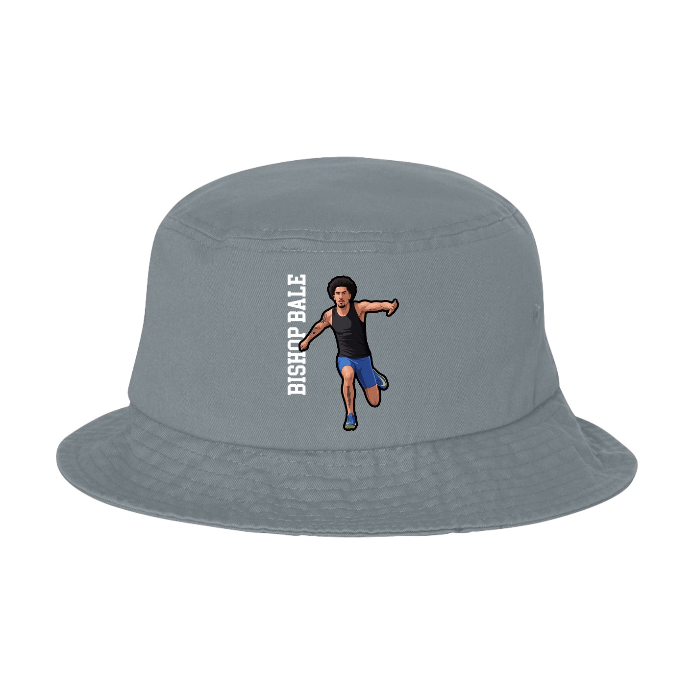 Bucket Cap — Name Vertical in Grey