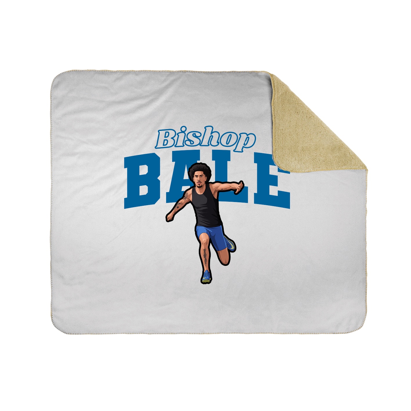 Throw Blanket — Name Arch in White