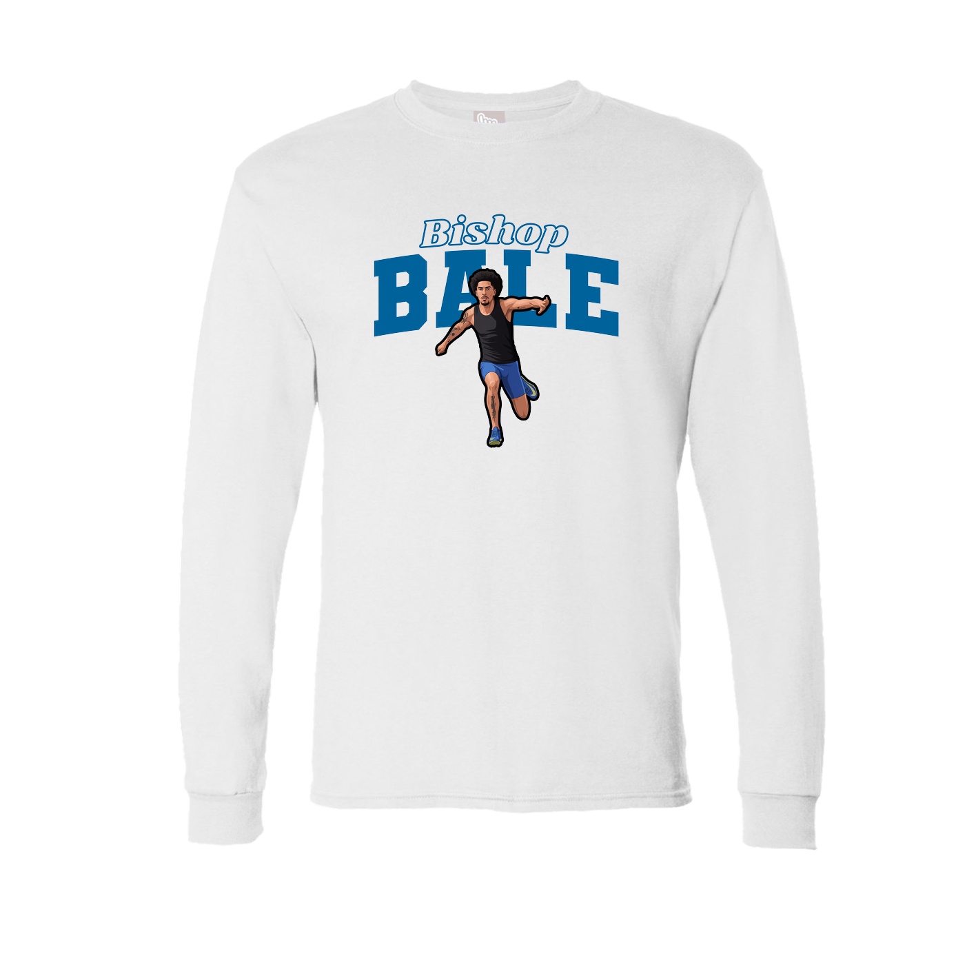 Long Sleeve Tee — Name Arch in White