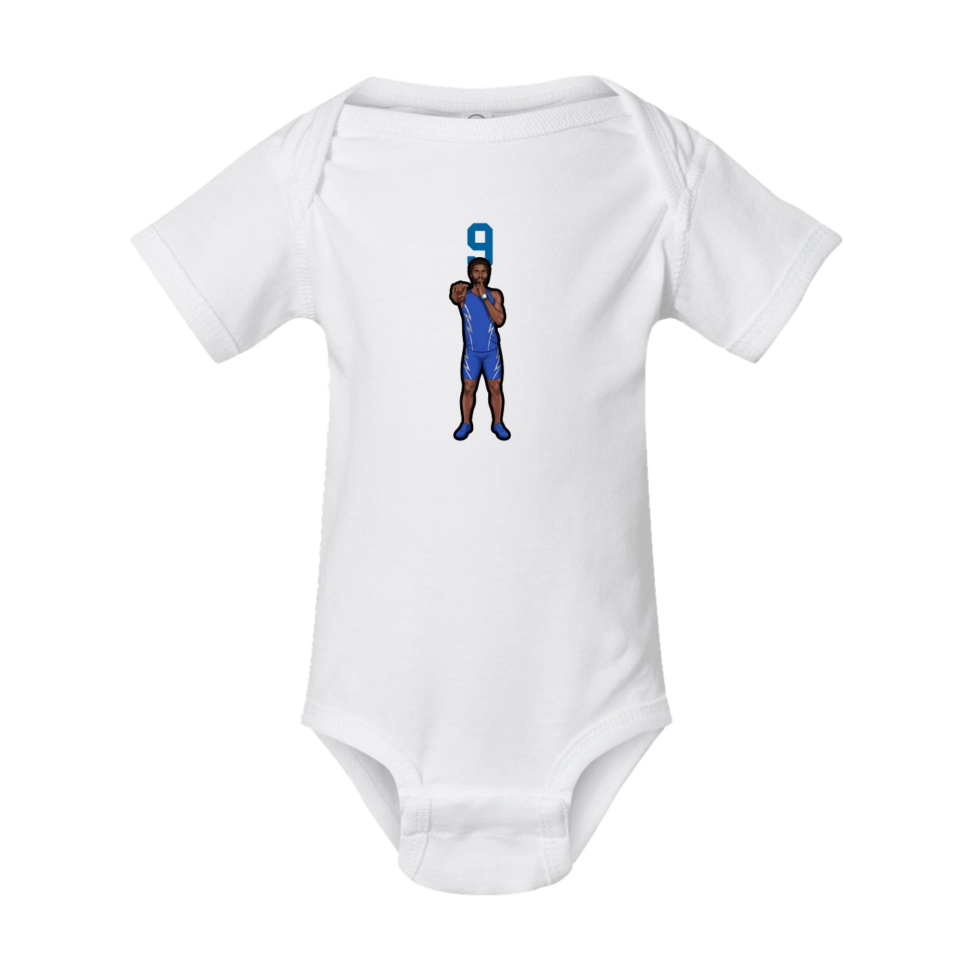Baby Onesie — Number Top in White