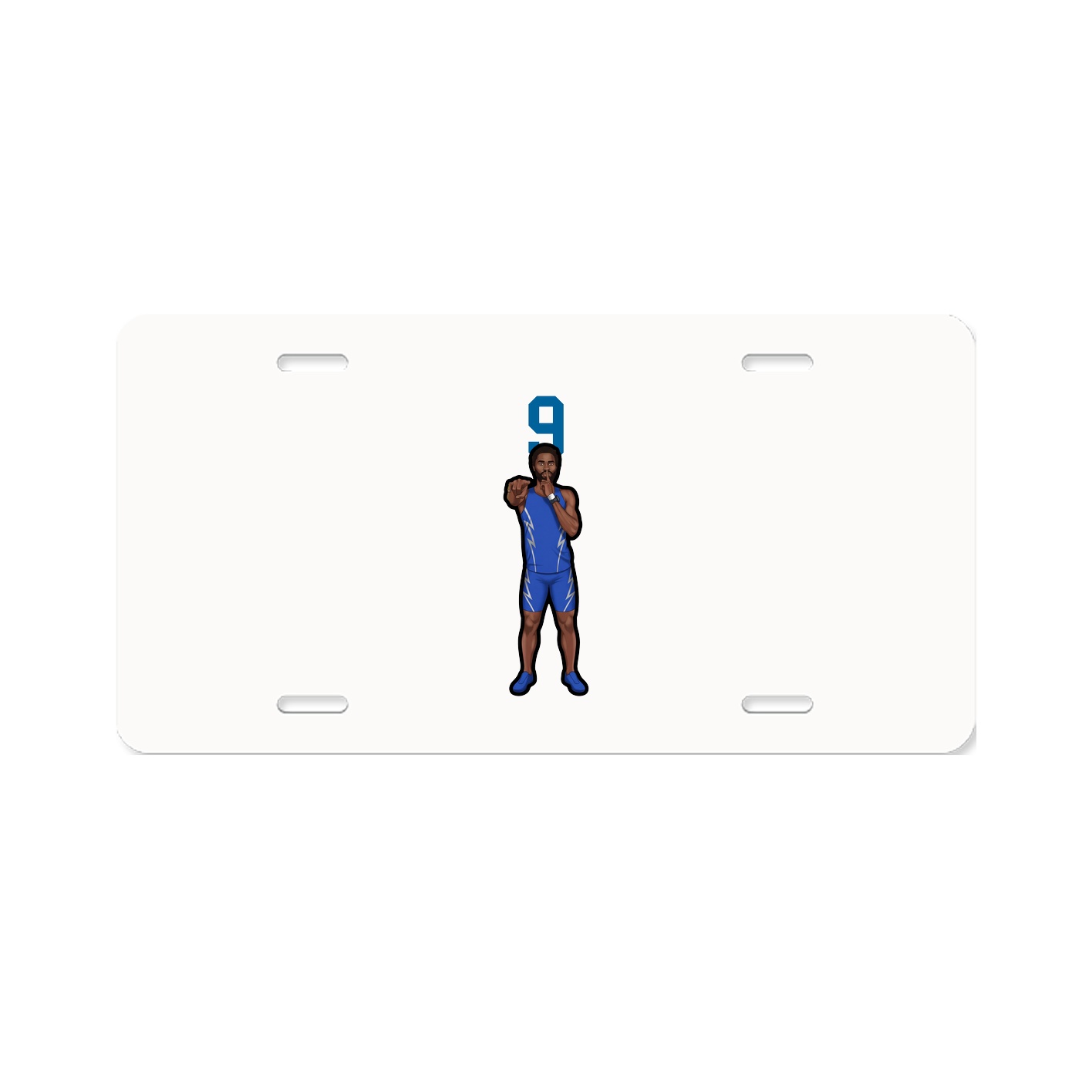 License Plate — Number Top in Classic