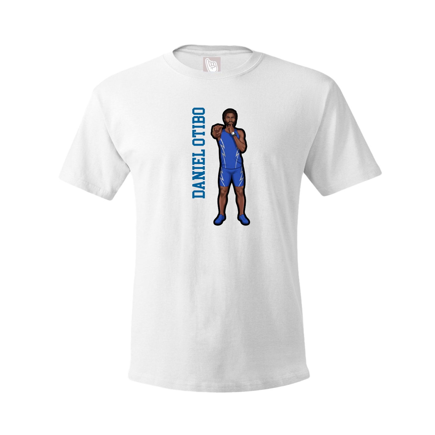 Youth Tee — Name Vertical in White