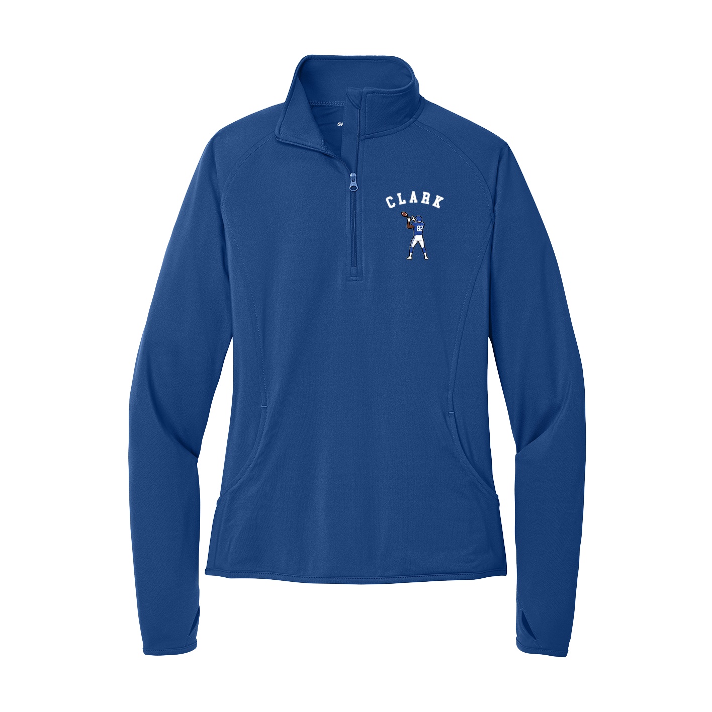 Women's Q-Zip Pullover — Shirsey Arch in Royal