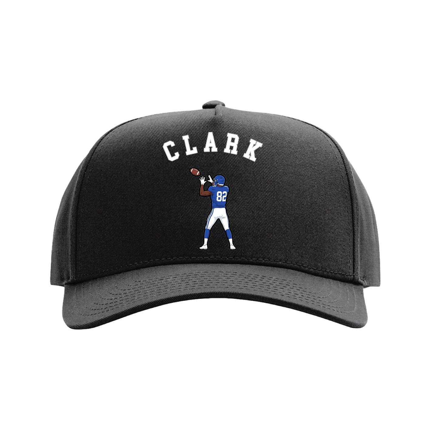 Full Fabric Five-Panel Champ Cap — Shirsey Arch in Black