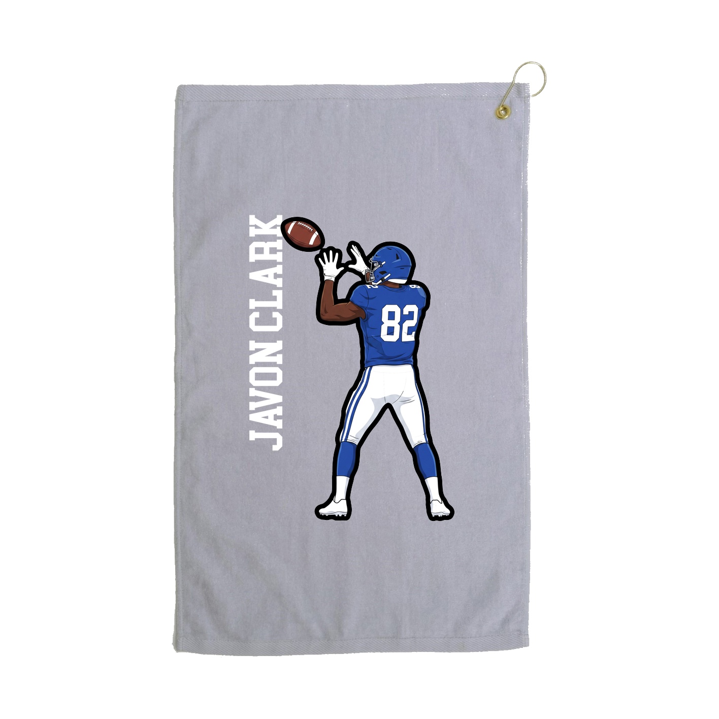 Golf Towel — Name Vertical in Grey