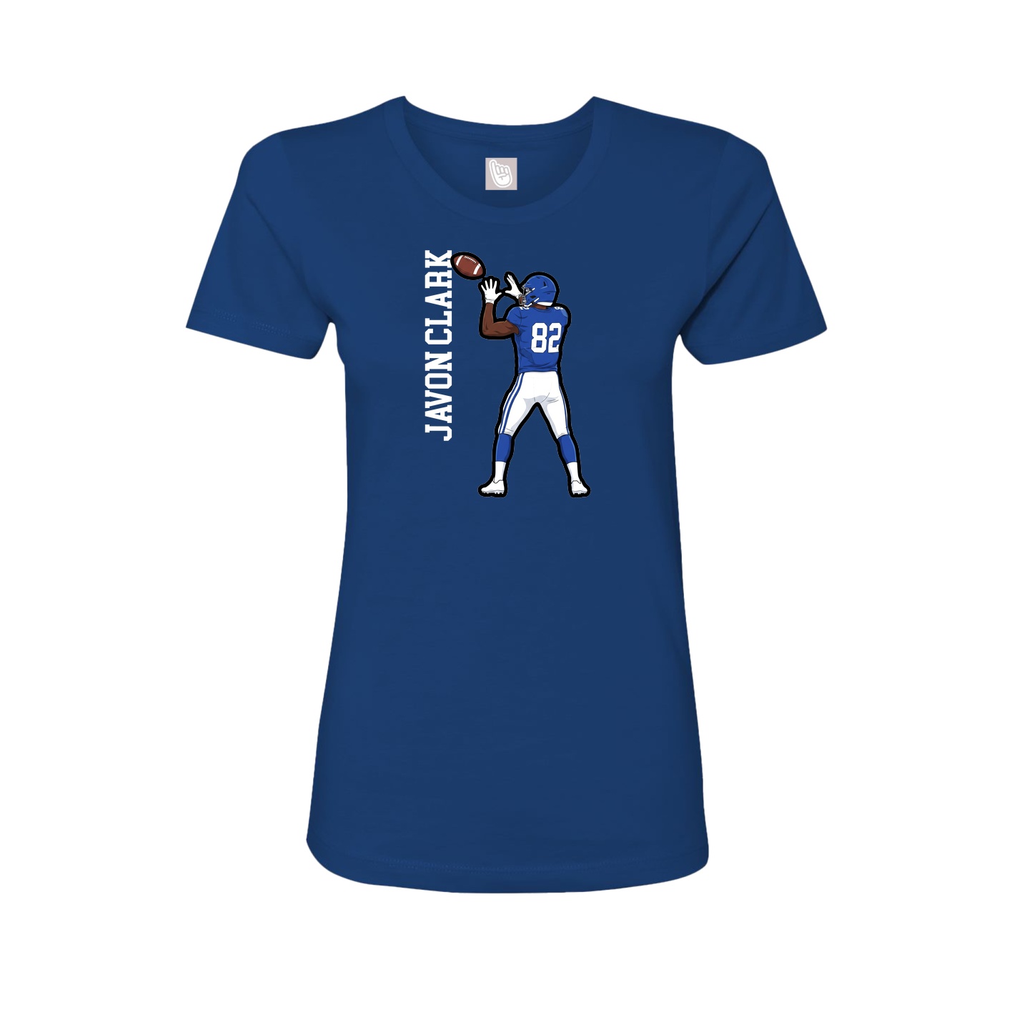 Womens Tee — Name Vertical in Royal