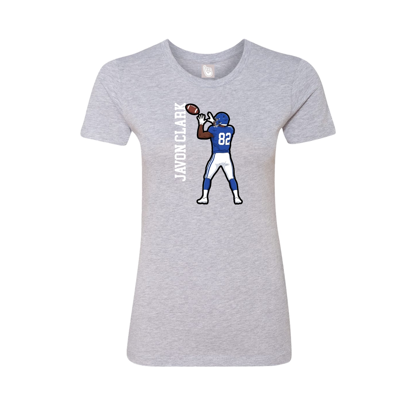 Womens Tee — Name Vertical in Grey