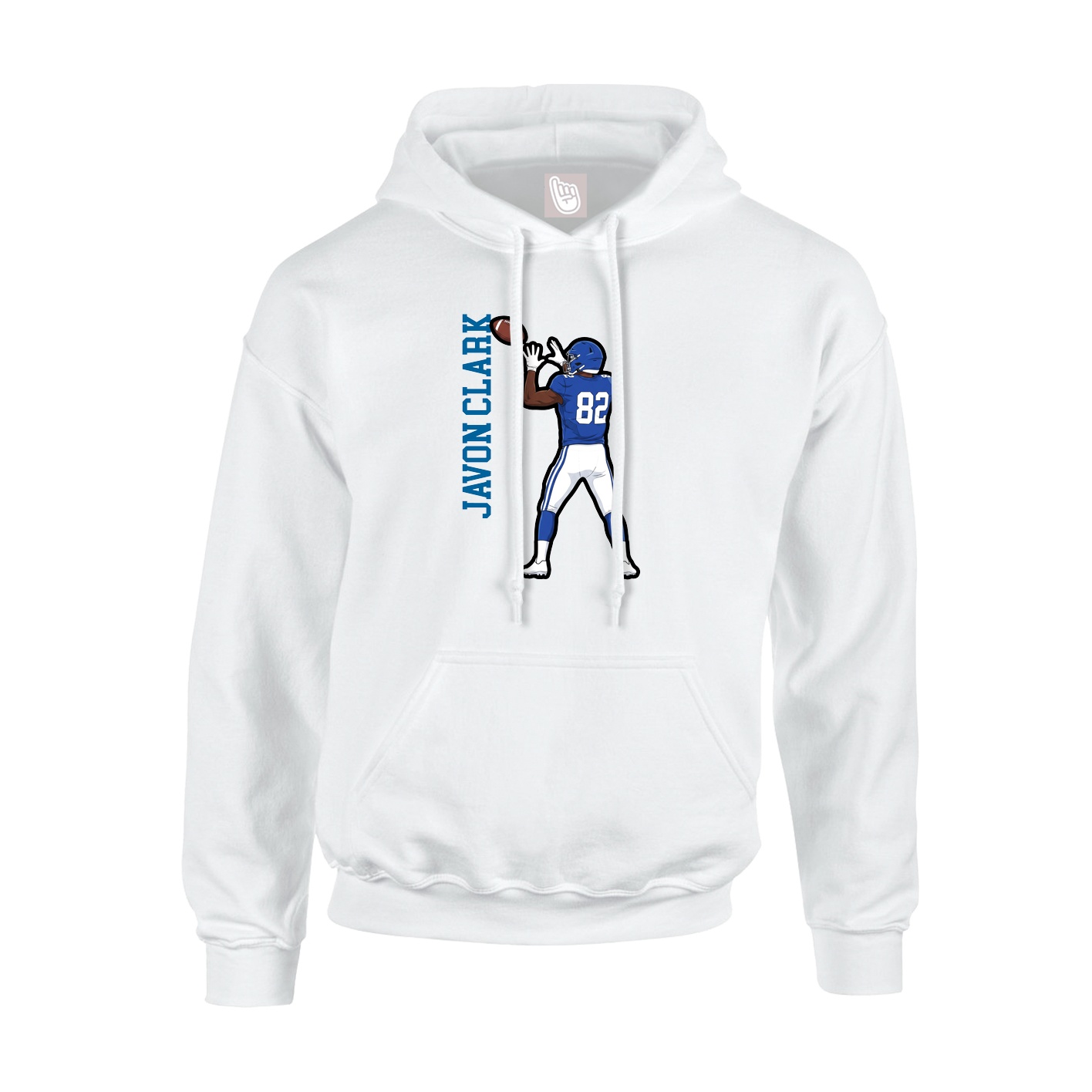 Hoodie — Name Vertical in White