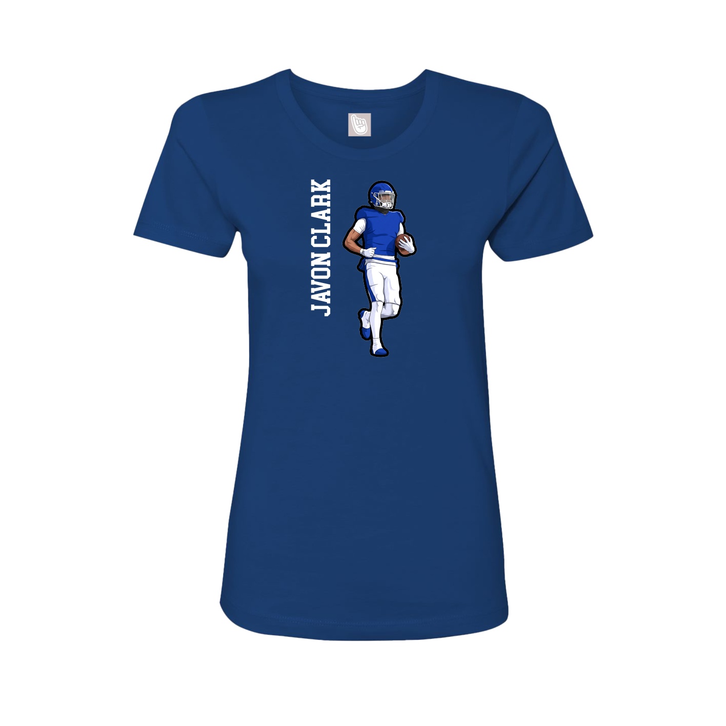 Womens Tee — Name Vertical in Royal