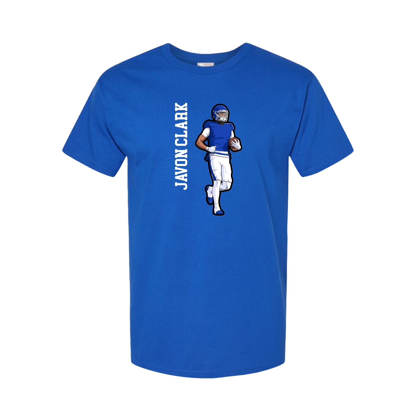 Youth Tee — Name Vertical in Royal