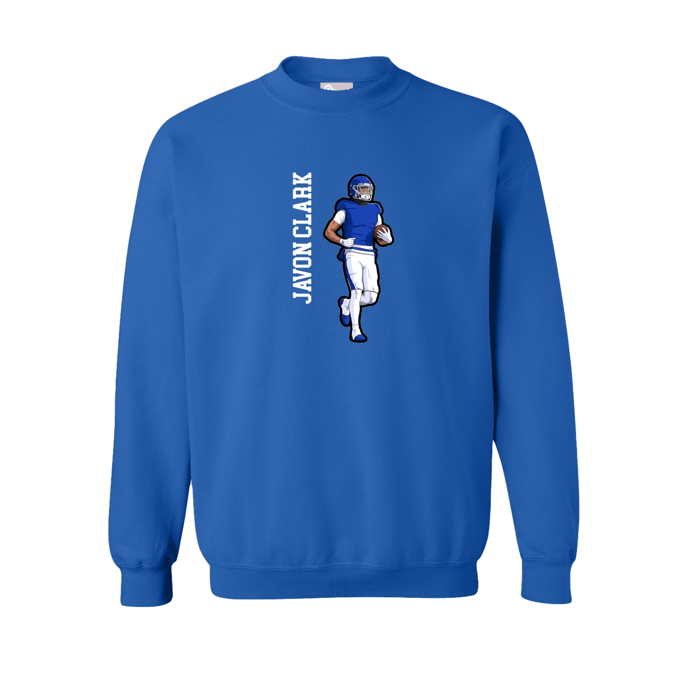Fleece Crew — Name Vertical in Royal