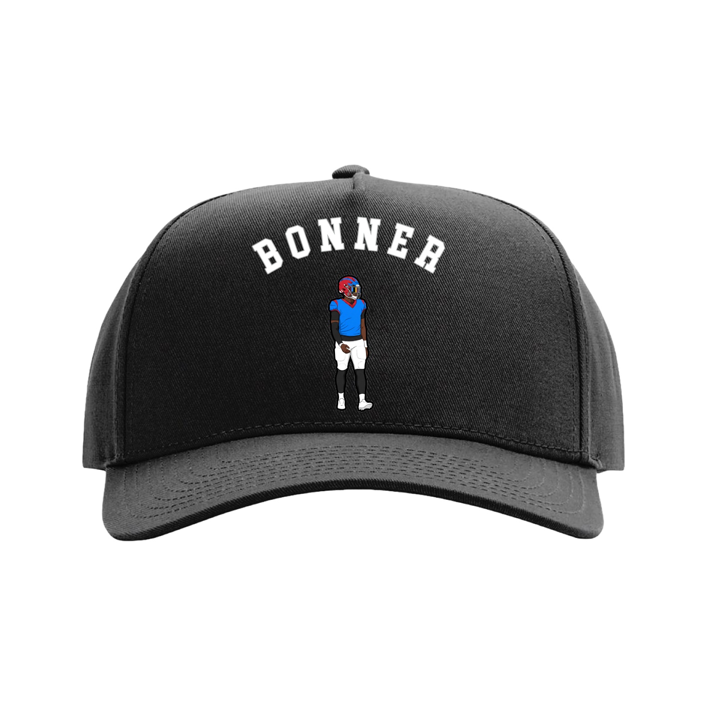 Full Fabric Five-Panel Champ Cap — Shirsey Arch in Black
