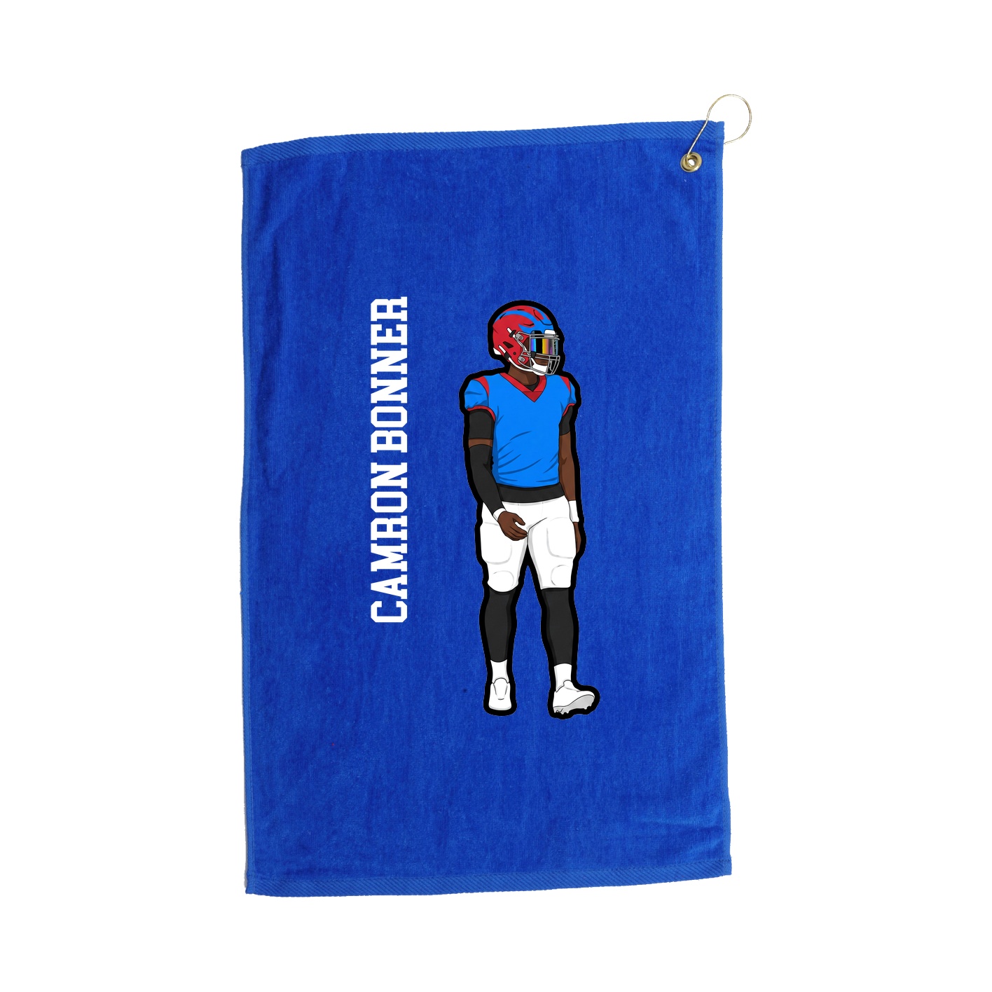 Golf Towel — Name Vertical in Royal