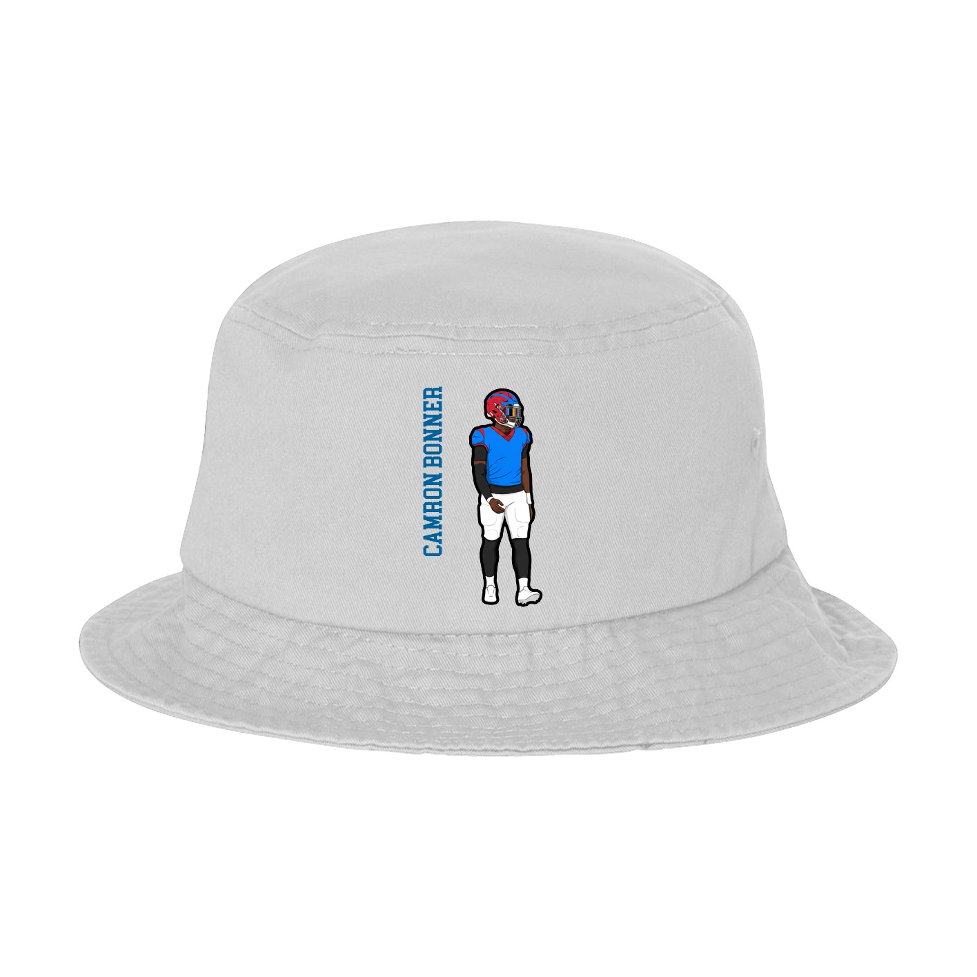 Bucket Cap — Name Vertical in White